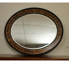 Vintage Oval Wall Mirror in The Manner of William Yeoward