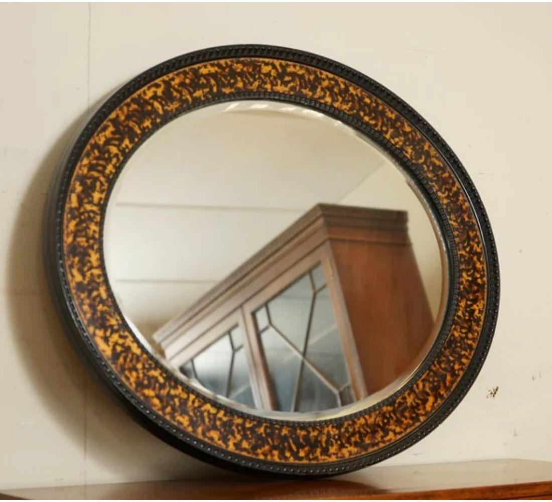 British Vintage Oval Wall Mirror in The Manner of William Yeoward For Sale
