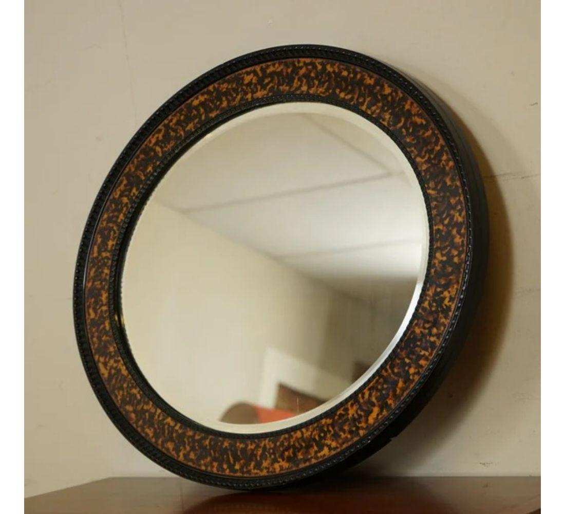 Hand-Crafted Vintage Oval Wall Mirror in The Manner of William Yeoward For Sale