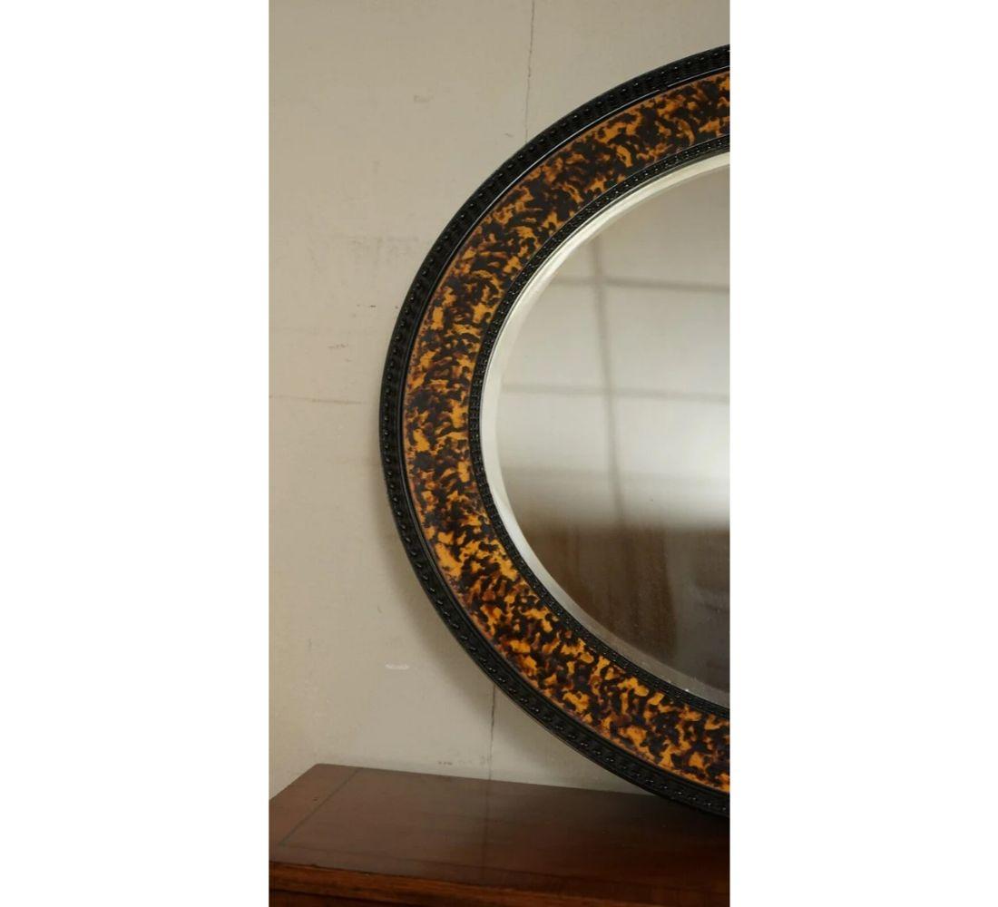 Vintage Oval Wall Mirror in The Manner of William Yeoward In Good Condition For Sale In Pulborough, GB