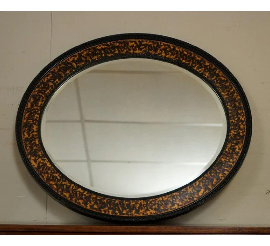 Vintage Oval Wall Mirror in The Manner of William Yeoward For Sale 1