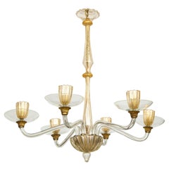 Vintage Over-Sized Six-Arm Murano Chandelier