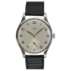 Reloj de pulsera vintage Omega Ref 2609 de acero inoxidable sobredimensionado, circa 1950
