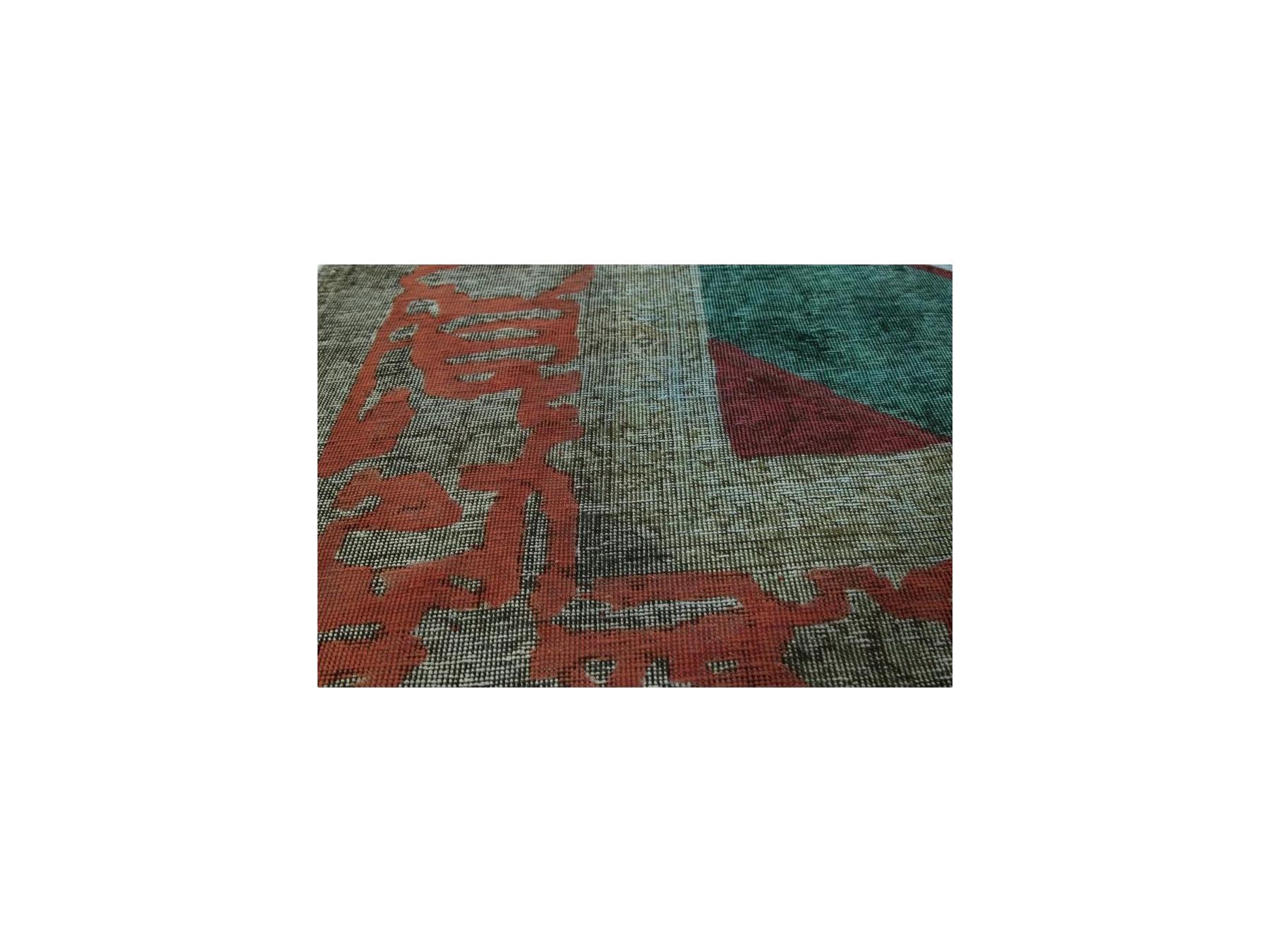 Vintage Overdyed 10x13 Persian Area Rug In Good Condition For Sale In Dallas, TX