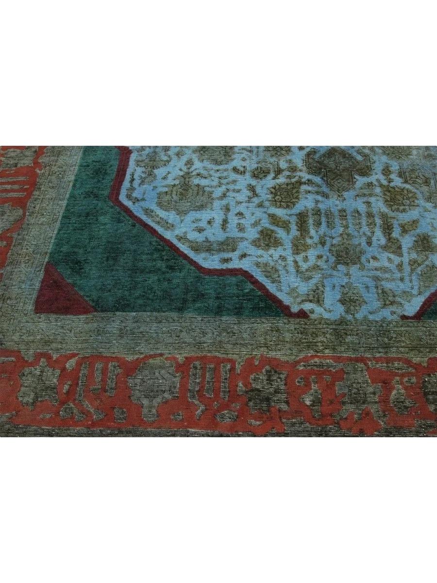 20th Century Vintage Overdyed 10x13 Persian Area Rug For Sale