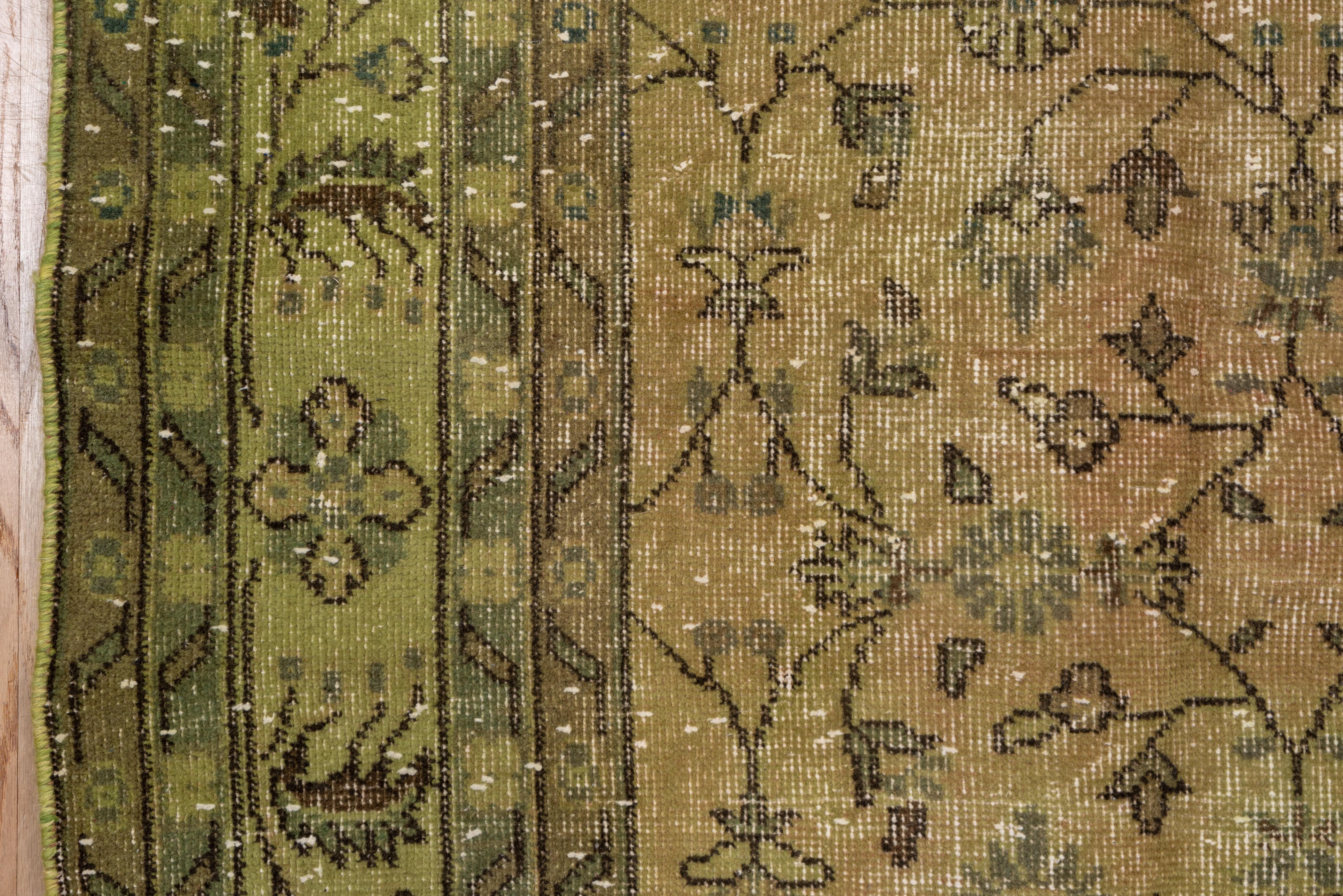 Mid-20th Century Vintage Overdyed Carpet, Green Tones For Sale