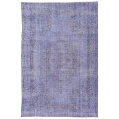Vintage Overdyed Carpet, Light Purple