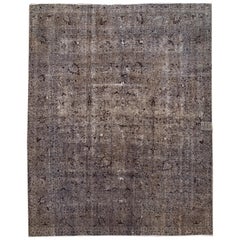 Vintage Overdyed Gray Rug