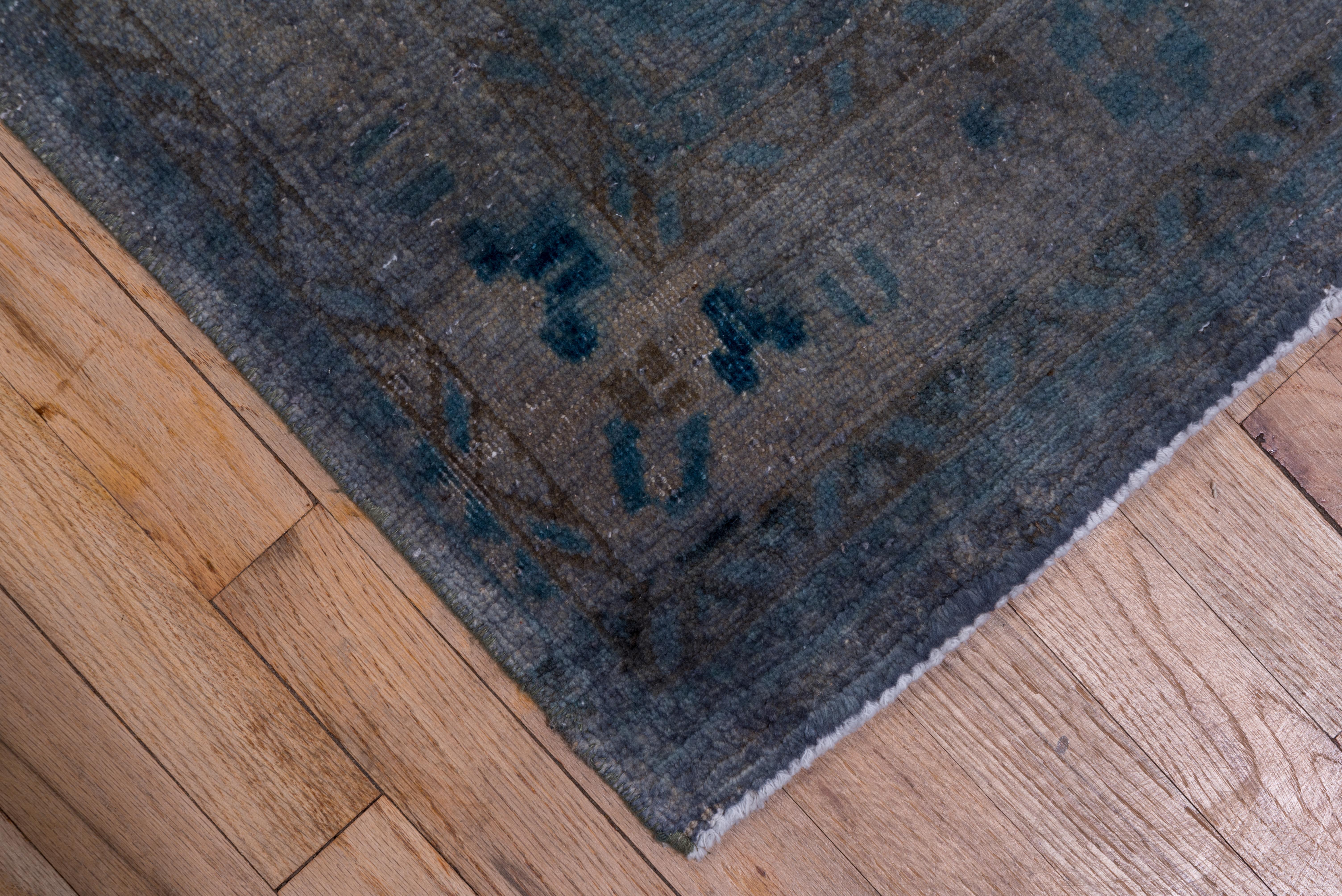 Turkish Vintage Overdyed Runner, Modern Colors