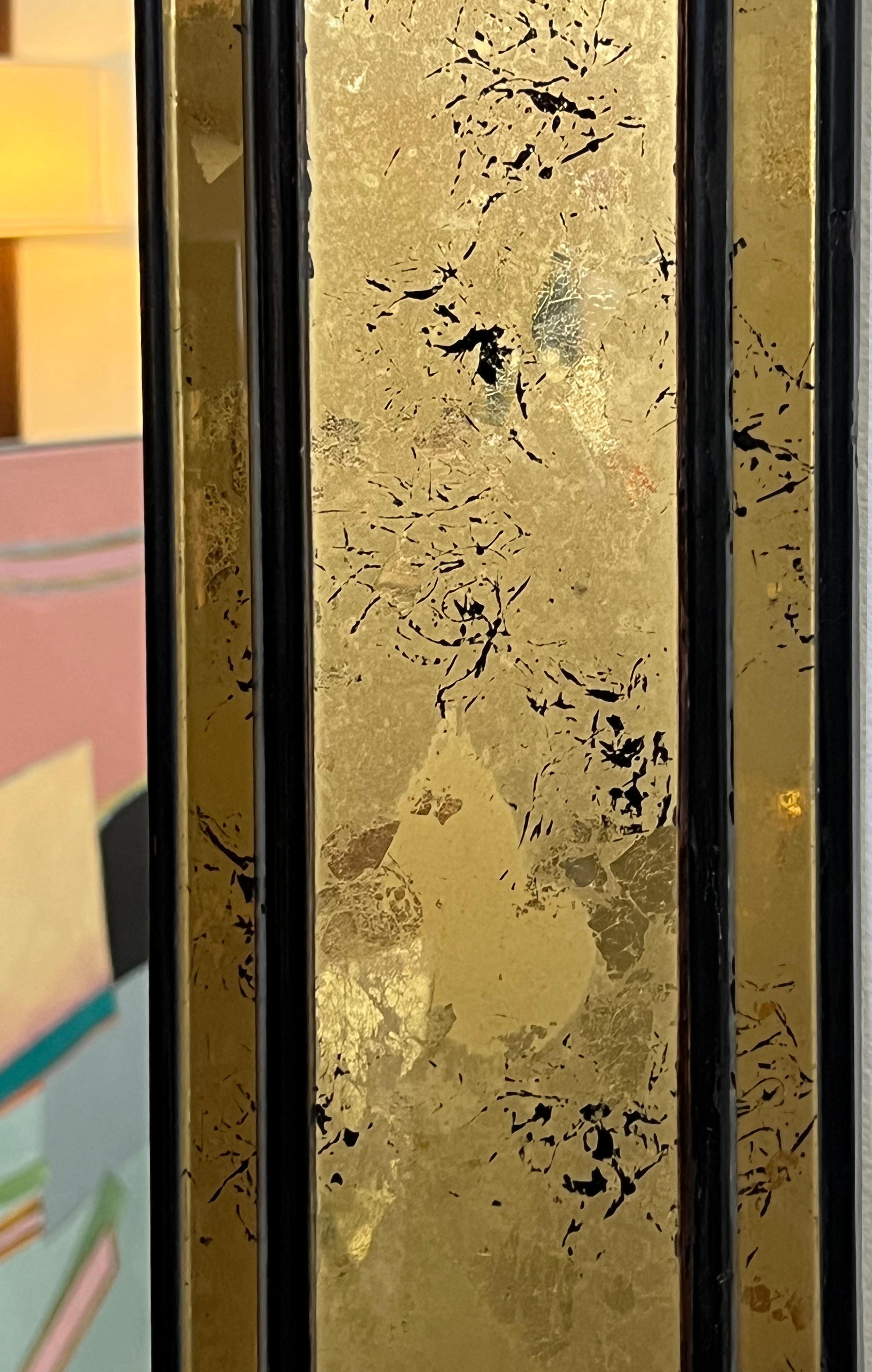 Vintage Überskalierte Hollywood Regency Gold Eglomise Spiegel  im Zustand „Gut“ im Angebot in Miami, FL