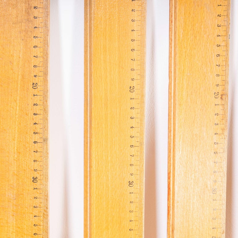 Vintage Oversize Birch Blackboard Ruler For Sale at 1stDibs