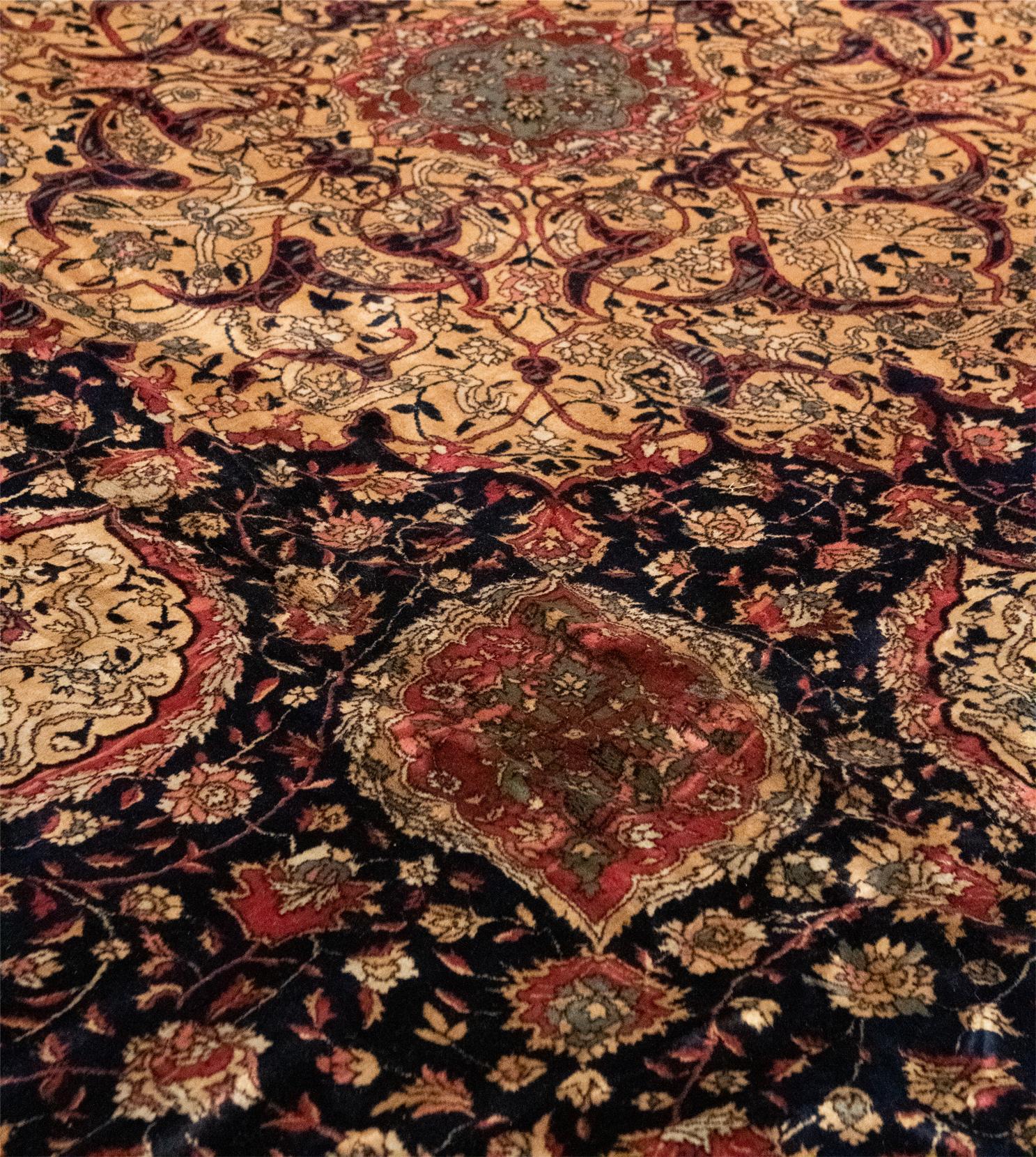 Persian Ardabil Carpet - Vintage Oversize Extremely Fine Tabriz, circa 1920 15' x 27' For Sale