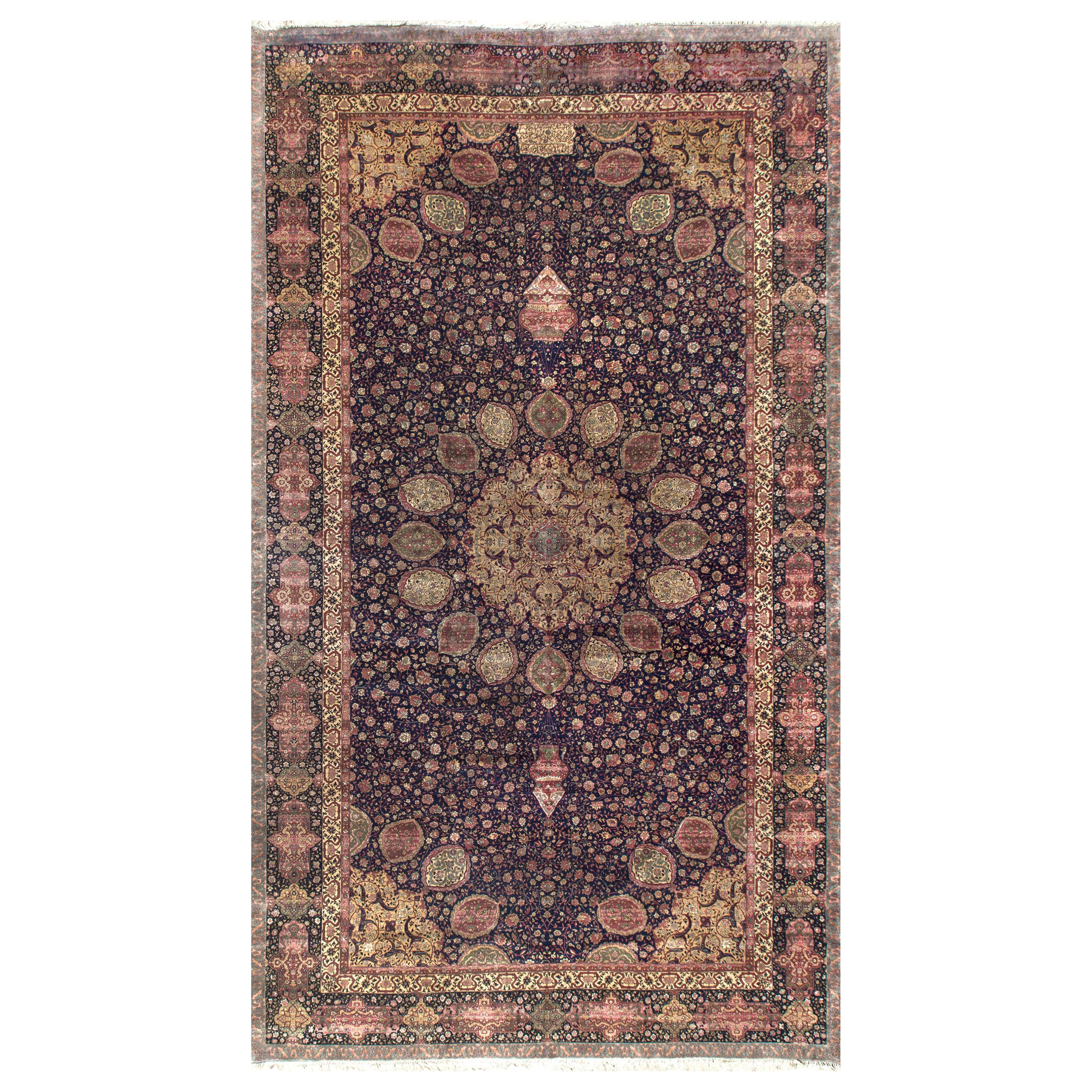 Ardabil Carpet - Vintage Oversize Extremely Fine Tabriz, circa 1920 15' x 27' For Sale