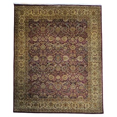 Vintage Oversize Kerman Design Rug in All Over Pattern in Royal Purple