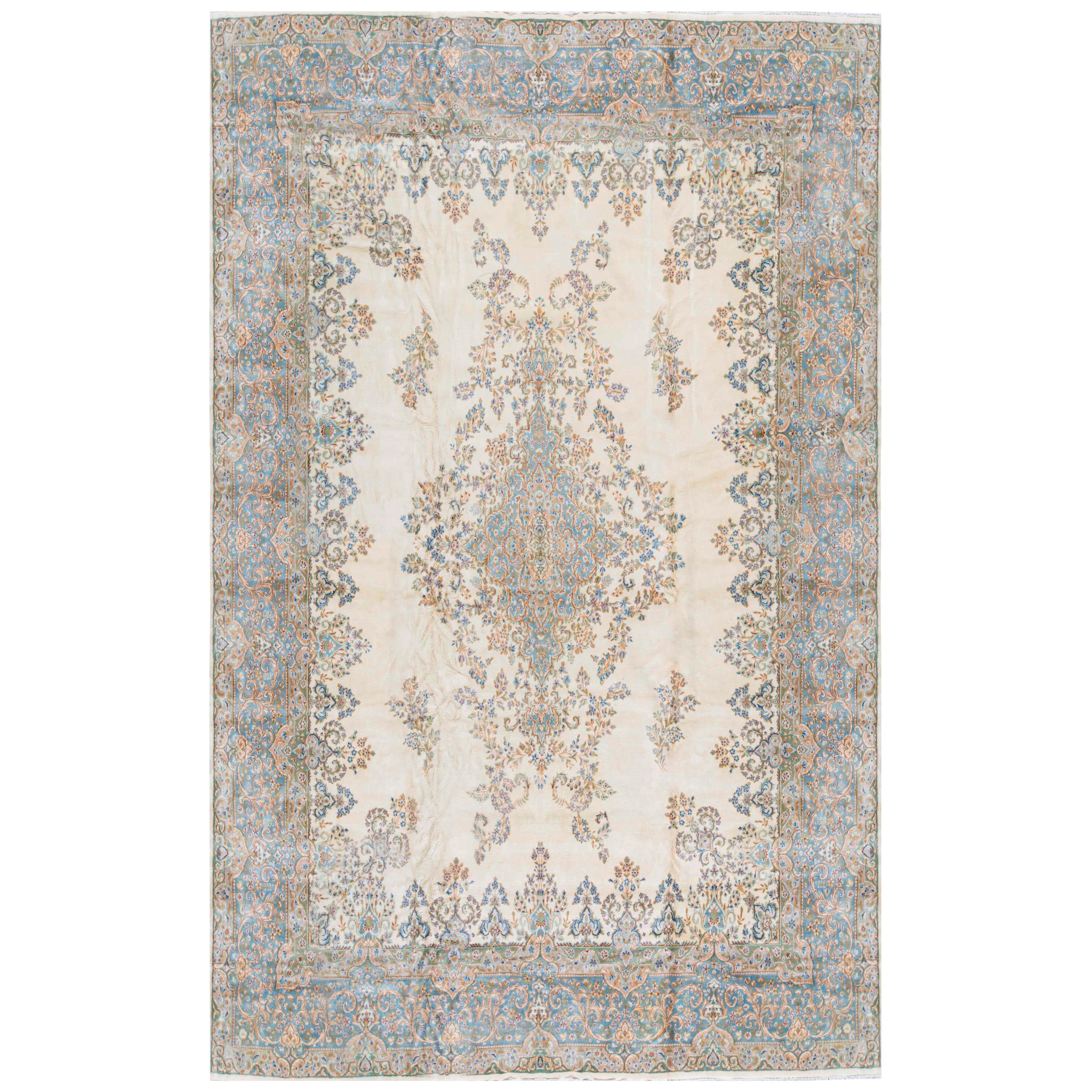 Tapis Kerman surdimensionné vintage, vers 1940 13'11 x 20'4.