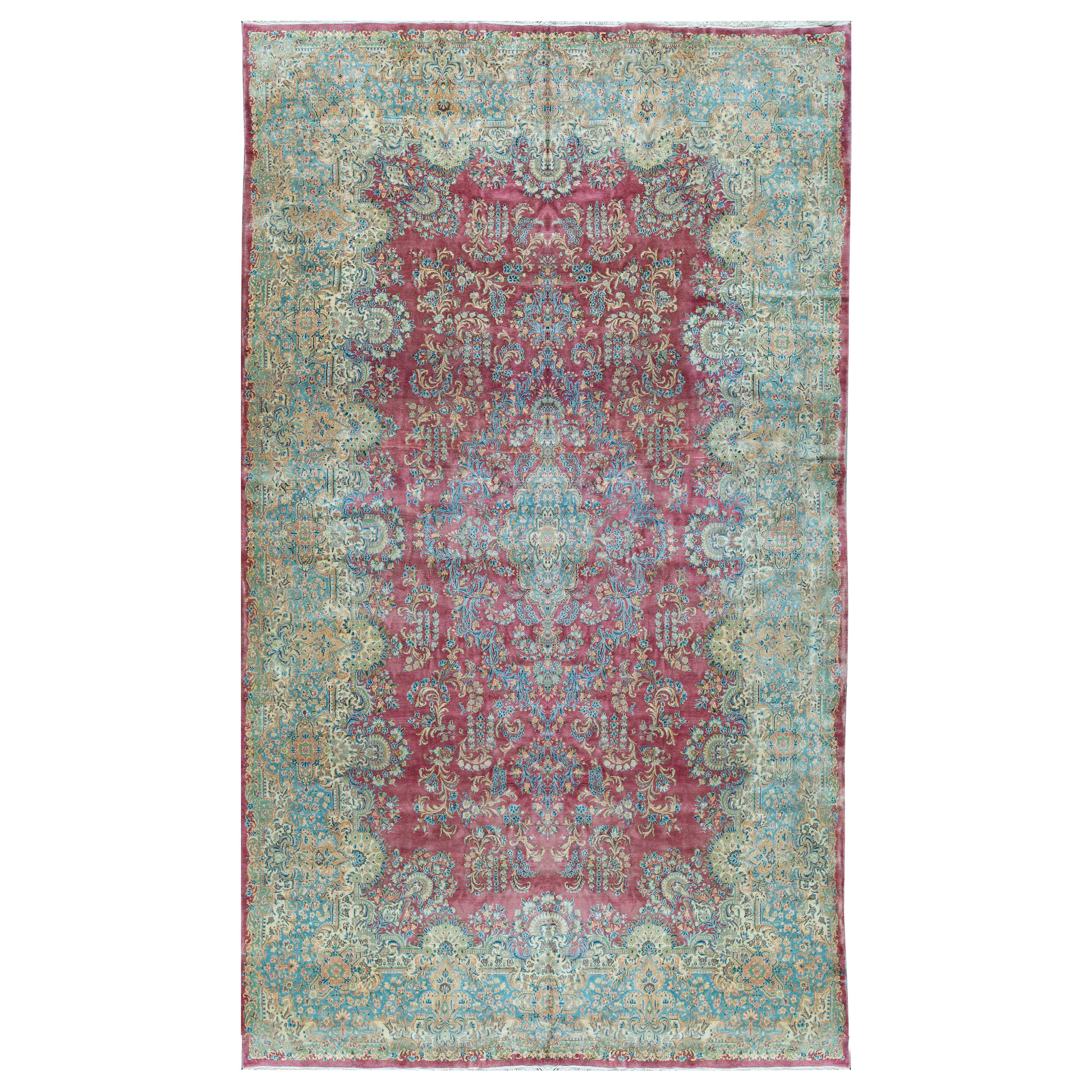 Vintage Oversize Kerman Rug, circa 1940 11'4 x 19'9. For Sale