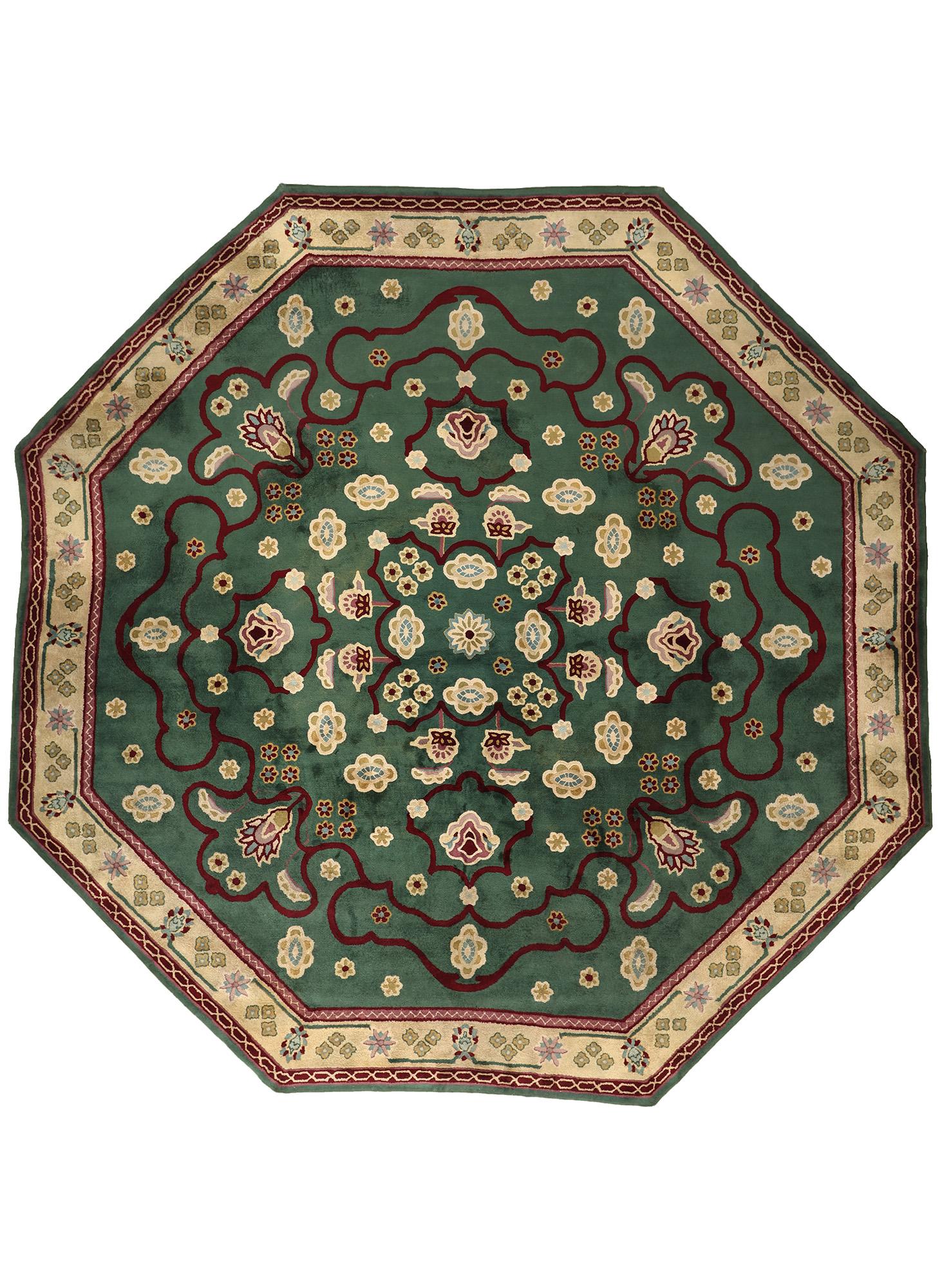 20th Century Vintage Oversize Octagon Edward Fields Rug with Regal Old World Style For Sale