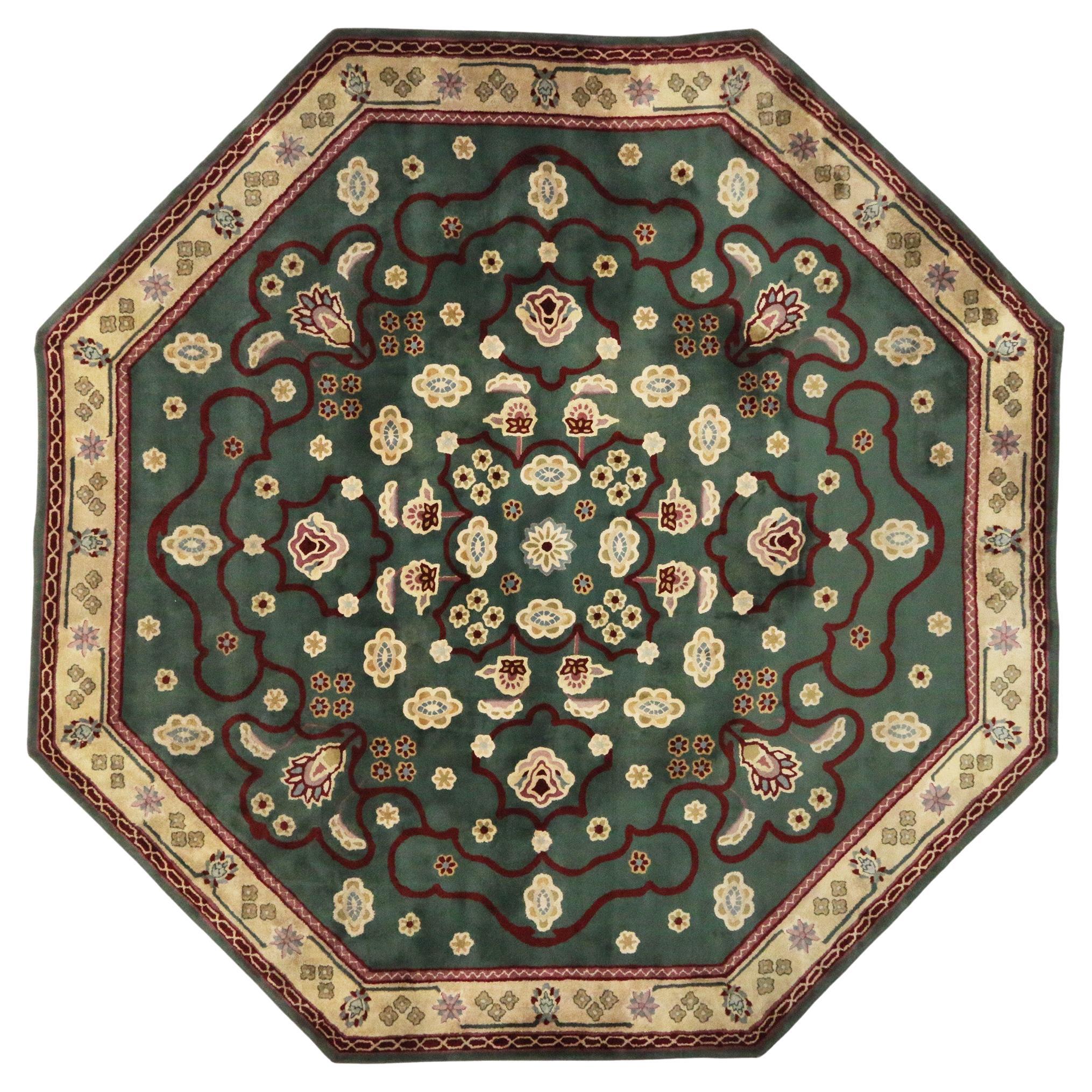 Vintage Oversize Octagon Edward Fields Rug with Regal Old World Style For Sale