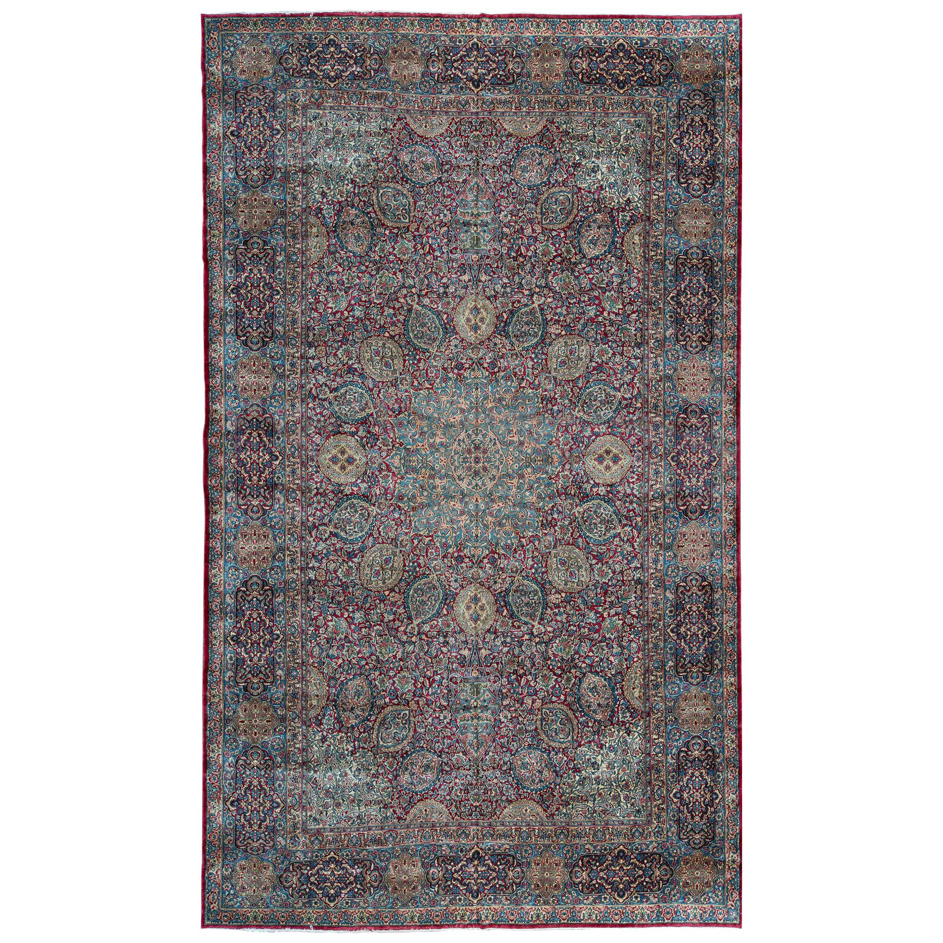 Übergroßer persischer Kerman-Teppich in Übergröße, um 1940  11'10 x 20'