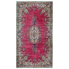 Traditional Handwoven Luxury Vintage Persian Kerman Rug, circa 1940 Area Rug