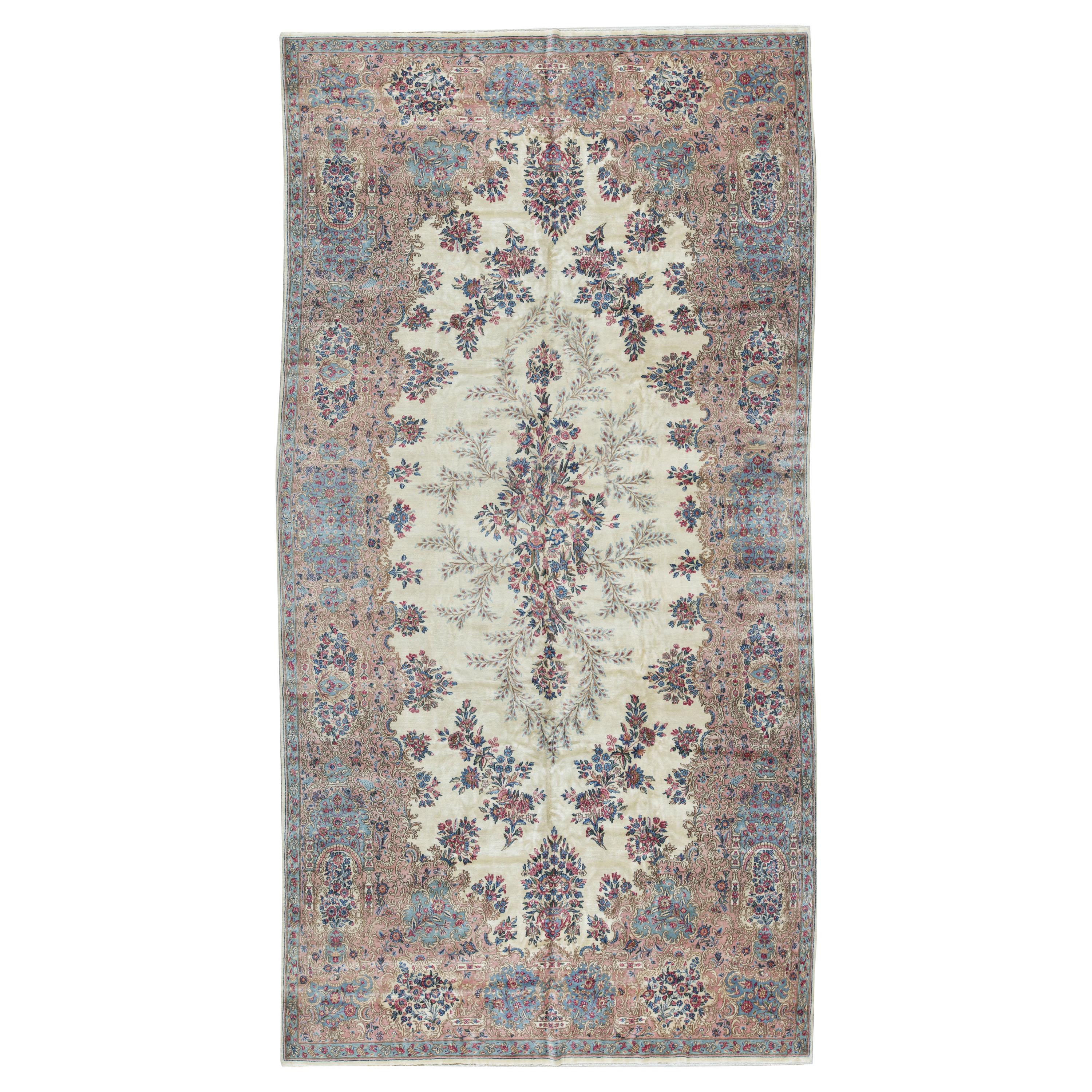 Vintage Oversize Persian Kerman Rug, circa 1940 10'5 x 21'2. For Sale