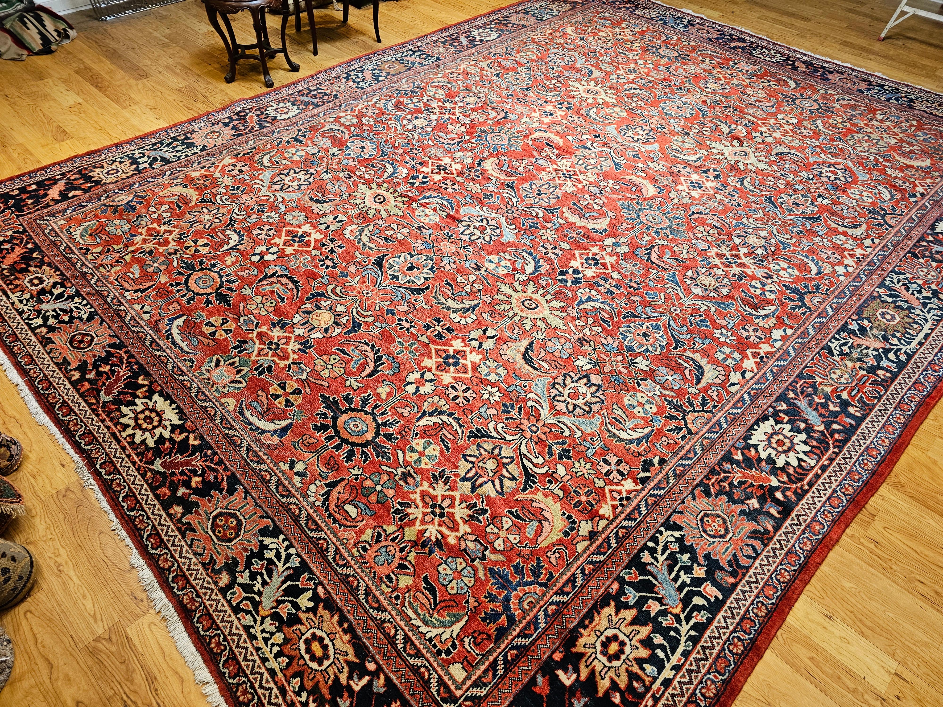 Tapis persan surdimensionné Sultanabad avec motif géométrique sur toute sa surface en vente 12