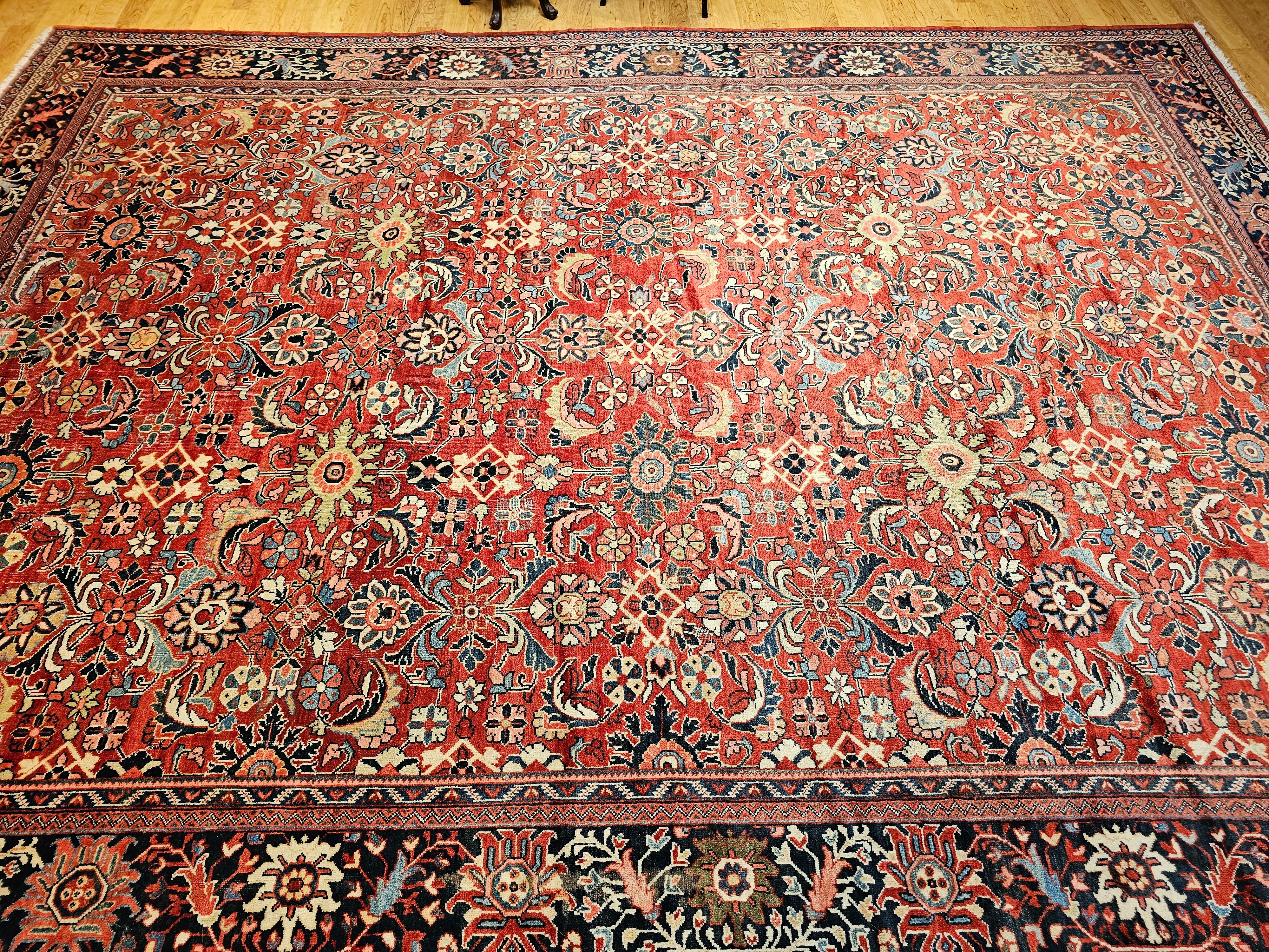 Tapis persan surdimensionné Sultanabad avec motif géométrique sur toute sa surface en vente 13