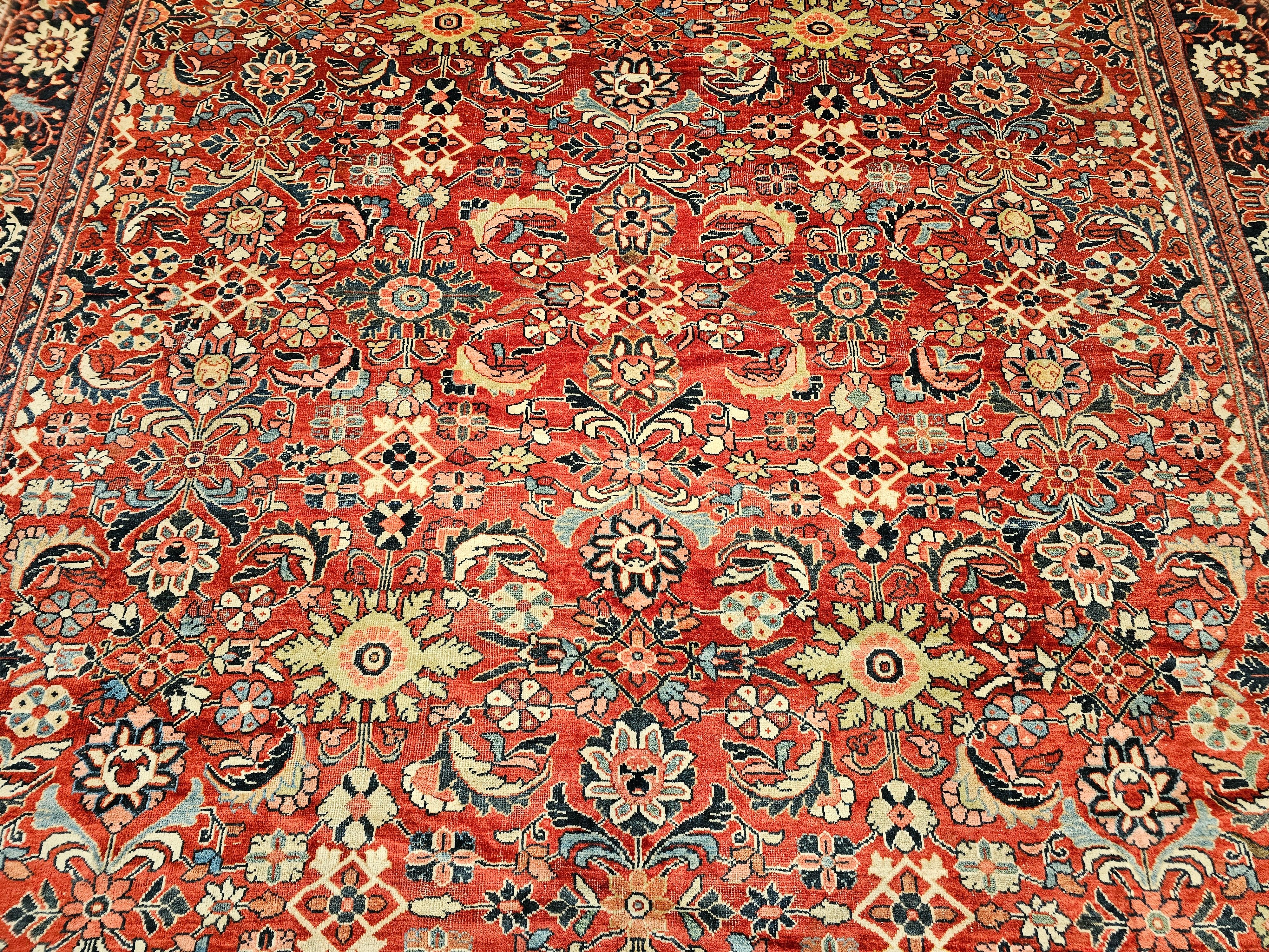 Tapis persan surdimensionné Sultanabad avec motif géométrique sur toute sa surface Bon état - En vente à Barrington, IL