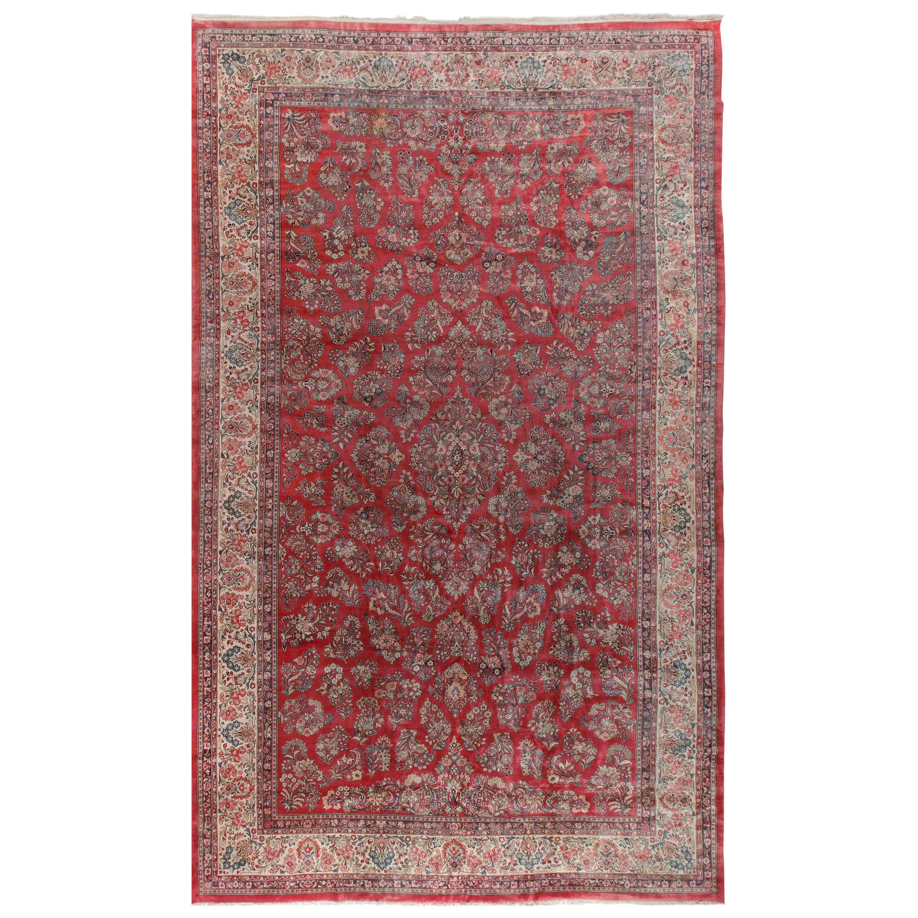 Übergroßer persischer Sarouk-Teppich im Oversize-Stil 3,66 m x 4,66 m im Angebot