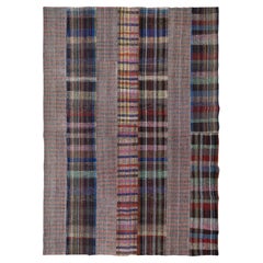 Tapis Kilim turc Adana surdimensionné vintage