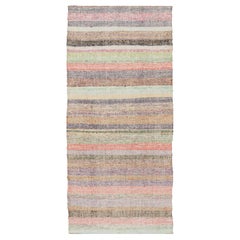 Vintage Oversize Turkish Kilim Long Runner, 3'9 x 24'2