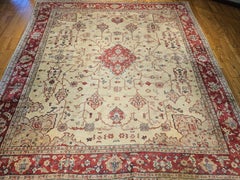 Antique Turkish Oushak Rug, Hand-Knotted Wool, Allover Geometric, 14' x 15'