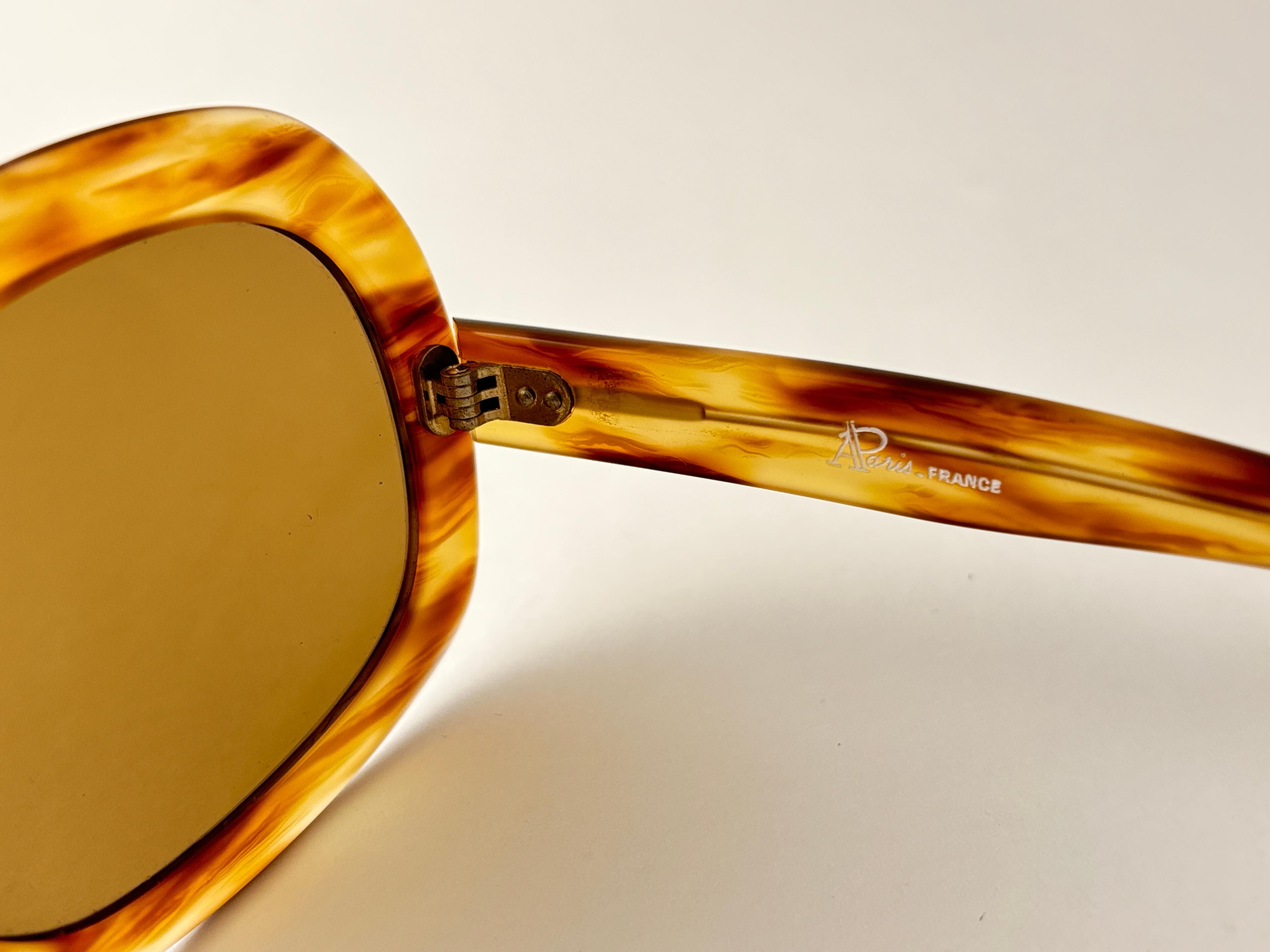 Vintage By übergroße A.Paris übergroße Schildkröte Sonnenbrille 1970'S Made in France für Damen oder Herren im Angebot
