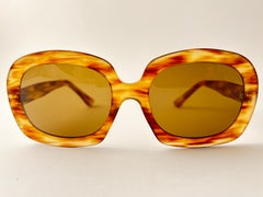 Gafas de sol vintage A.Paris Oversized Tortoise 1970'S Made in France