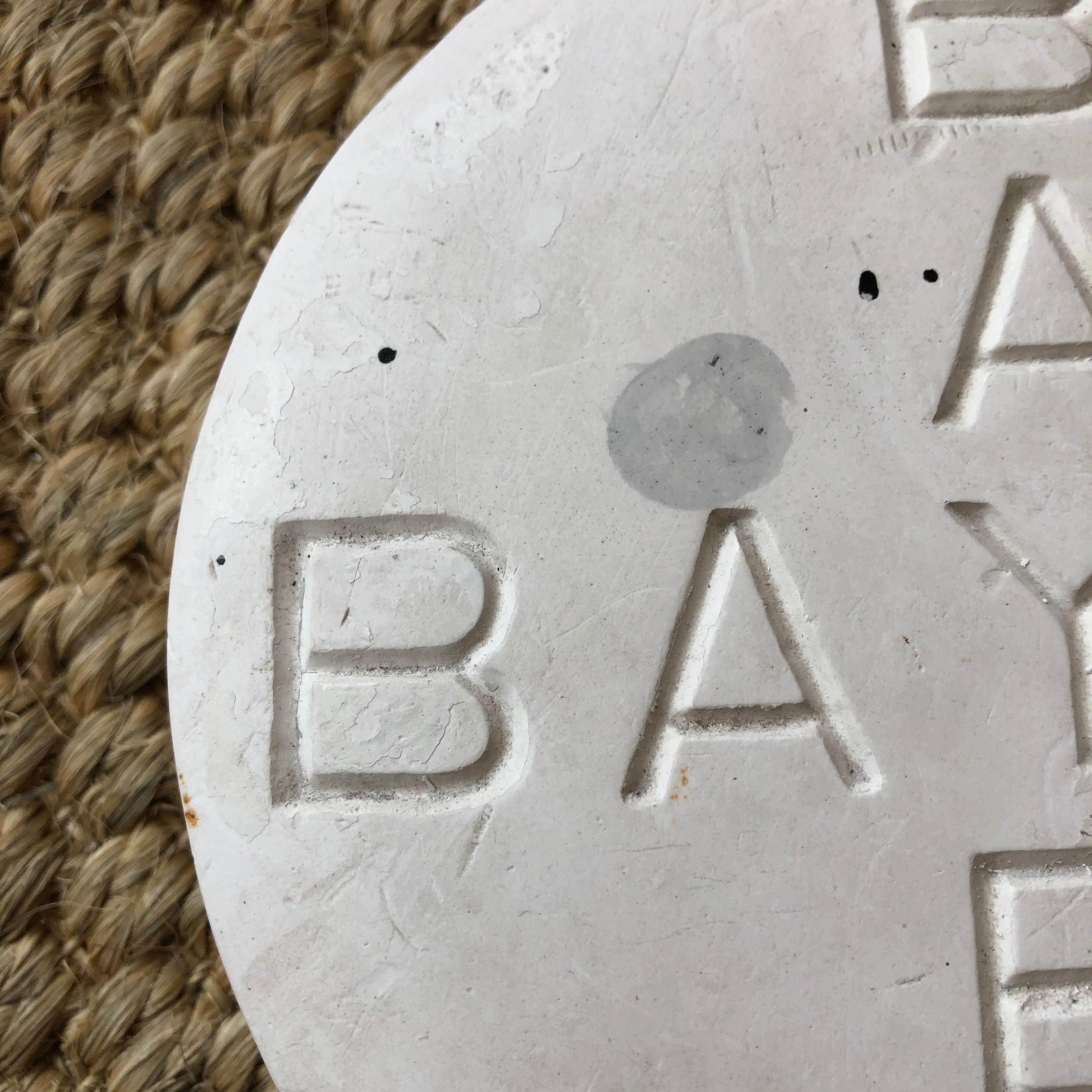 Cast Vintage Oversized Bayer Aspirin Pill in Plaster