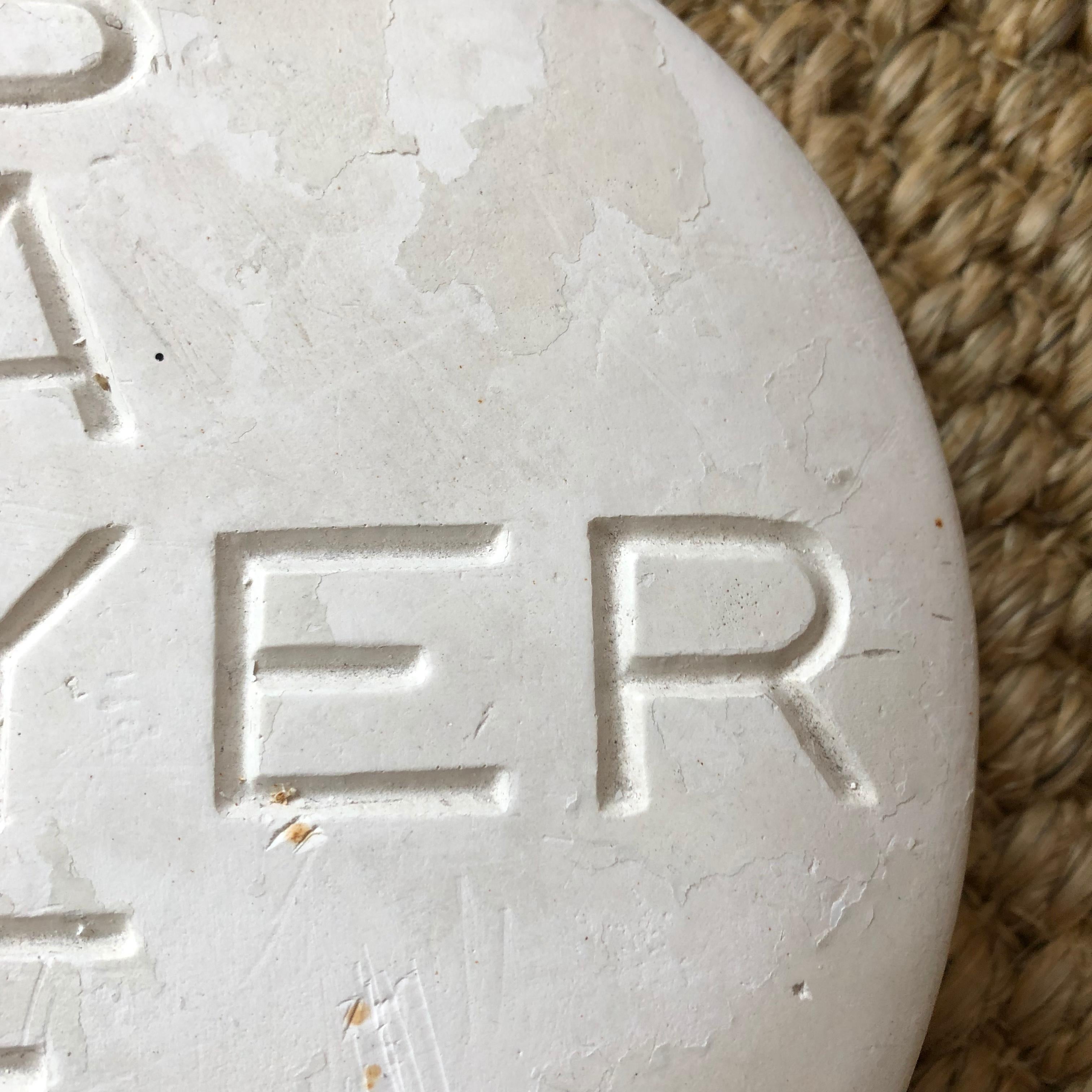 Vintage Oversized Bayer Aspirin Pill in Plaster In Good Condition In Essex, MA