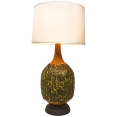 Vintage Oversized Brutalist Ceramic Table Lamp, 1970s