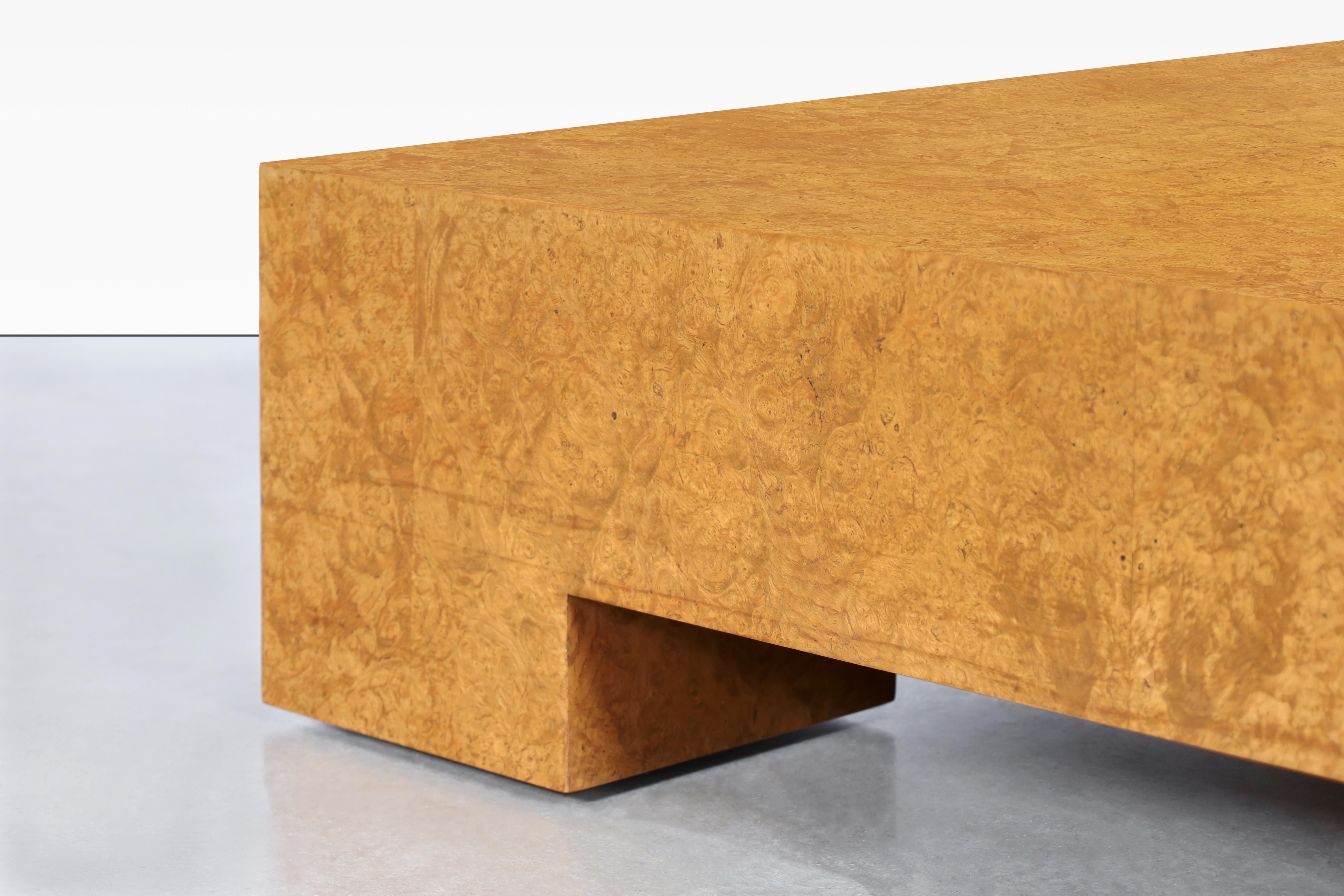 Vintage Oversized Burl Wood Coffee Table by Milo Baughman for Thayer Coggin 2
