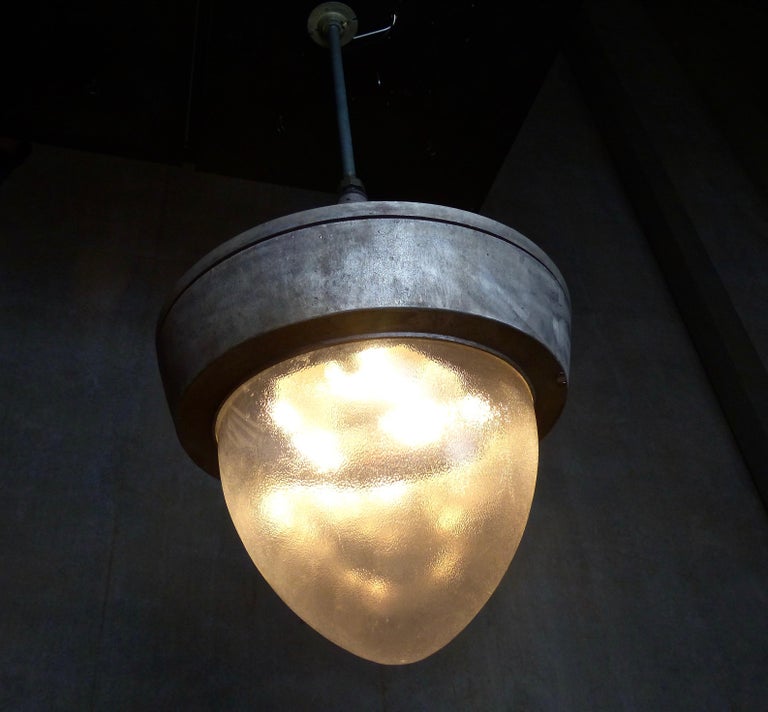 Vintage Oversized Cast Aluminium Pendant Lights For Sale ...