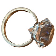 Pisapapeles Vintage Anillo de Compromiso con Diamante Solitario Sobredimensionado