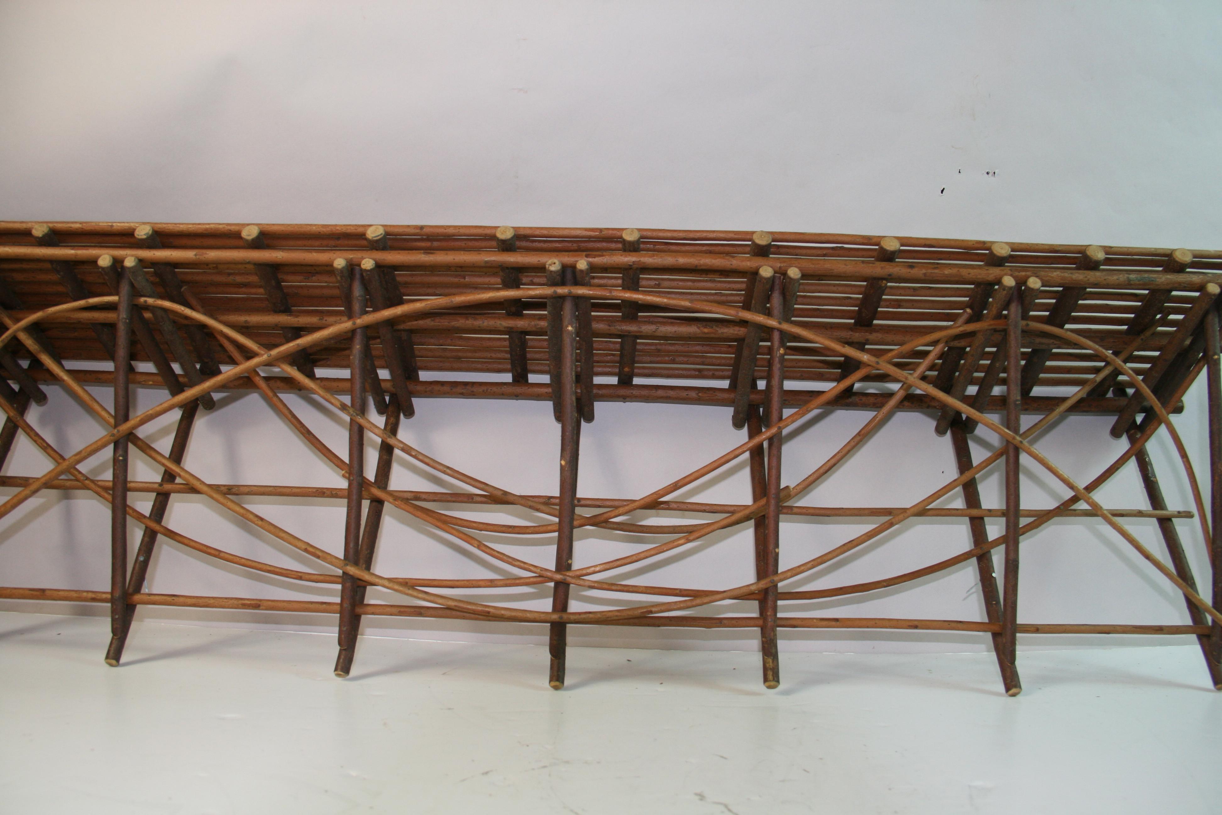 Vintage Übergröße  Hand Made Weidenregale {2 verfügbar) im Angebot 5