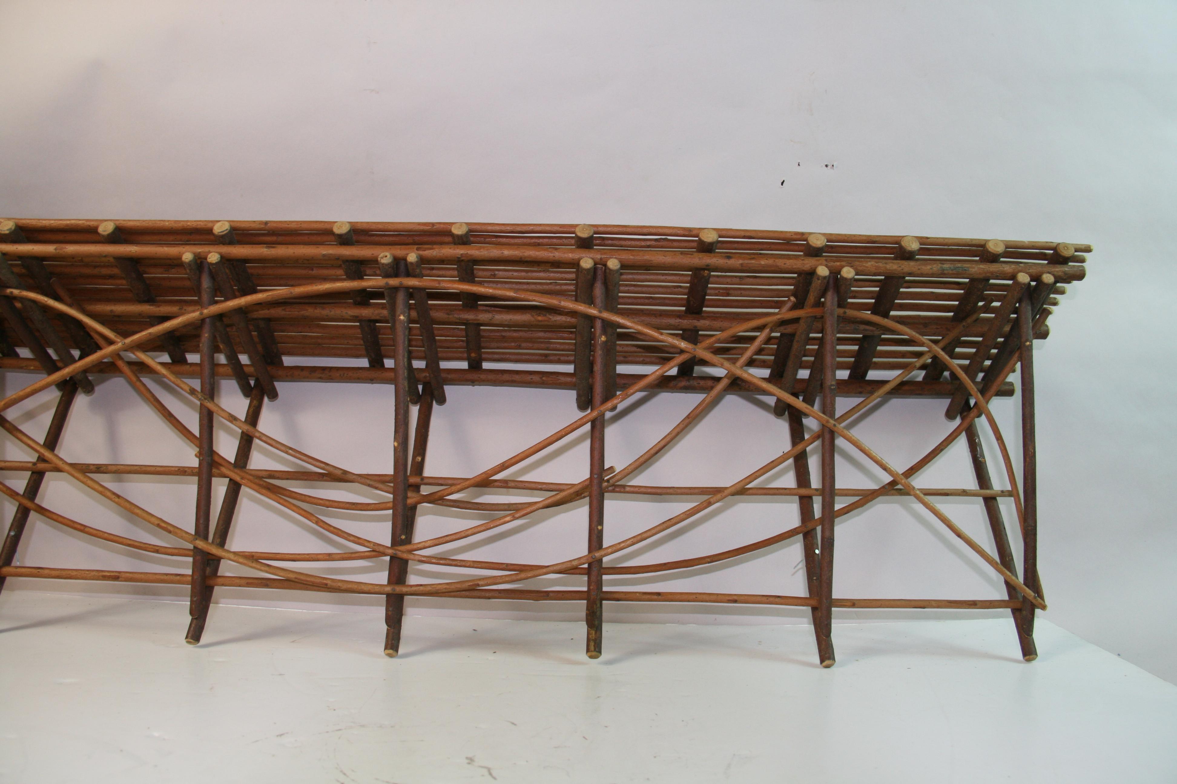 Vintage Übergröße  Hand Made Weidenregale {2 verfügbar) im Angebot 6