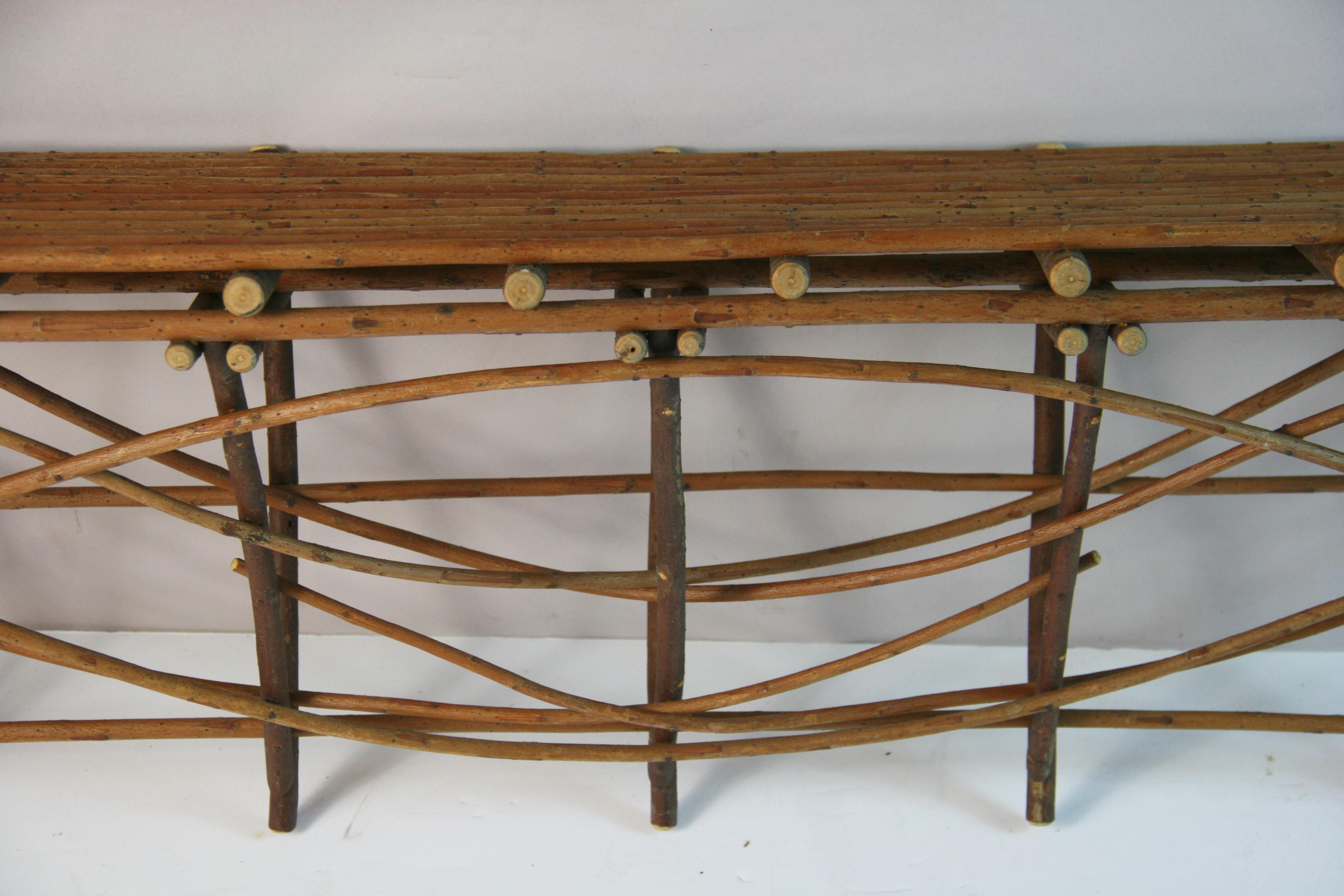 Vintage Übergröße  Hand Made Weidenregale {2 verfügbar) (Mitte des 20. Jahrhunderts) im Angebot