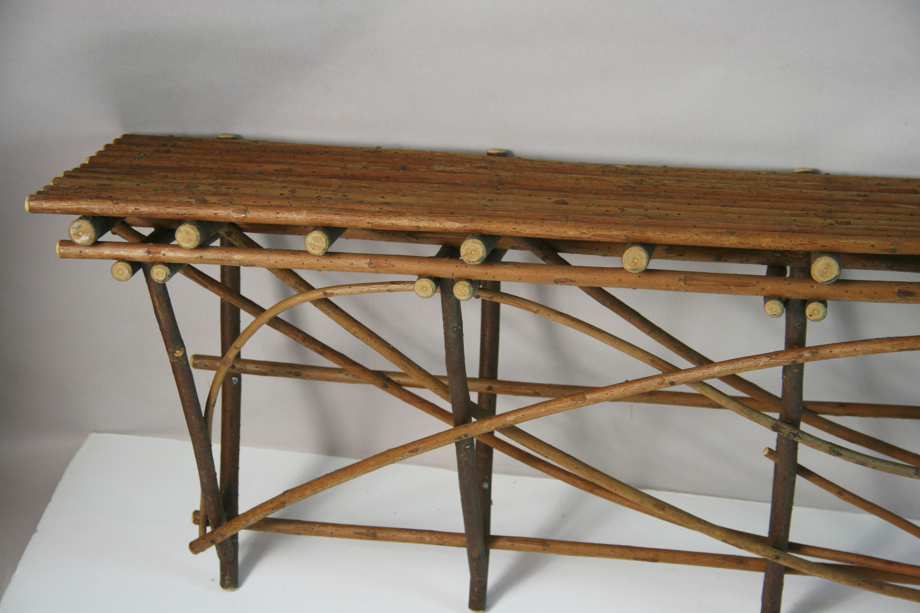 Vintage Übergröße  Hand Made Weidenregale {2 verfügbar) (Weidenholz) im Angebot