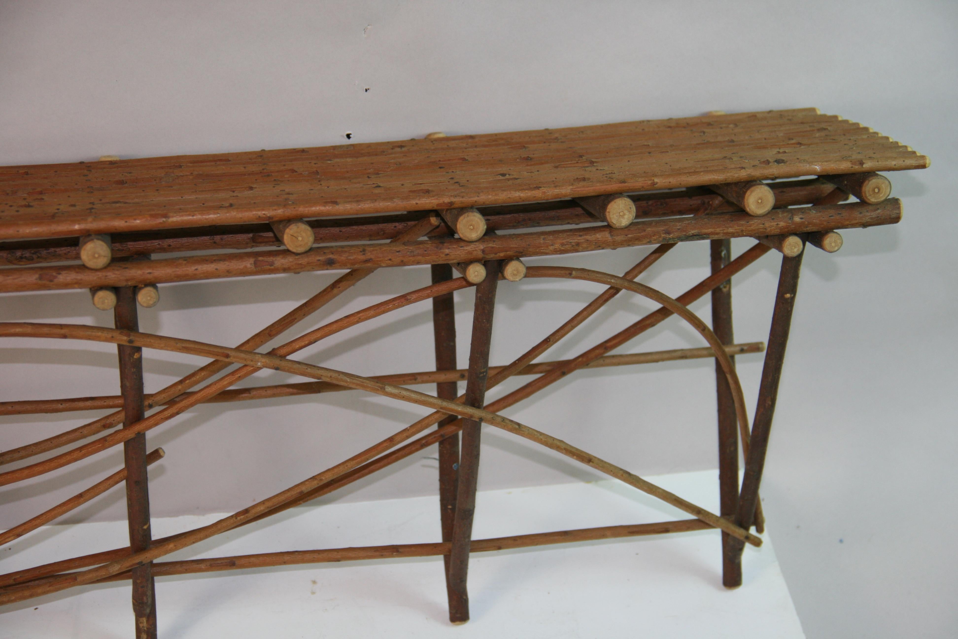 Vintage Übergröße  Hand Made Weidenregale {2 verfügbar) im Angebot 1