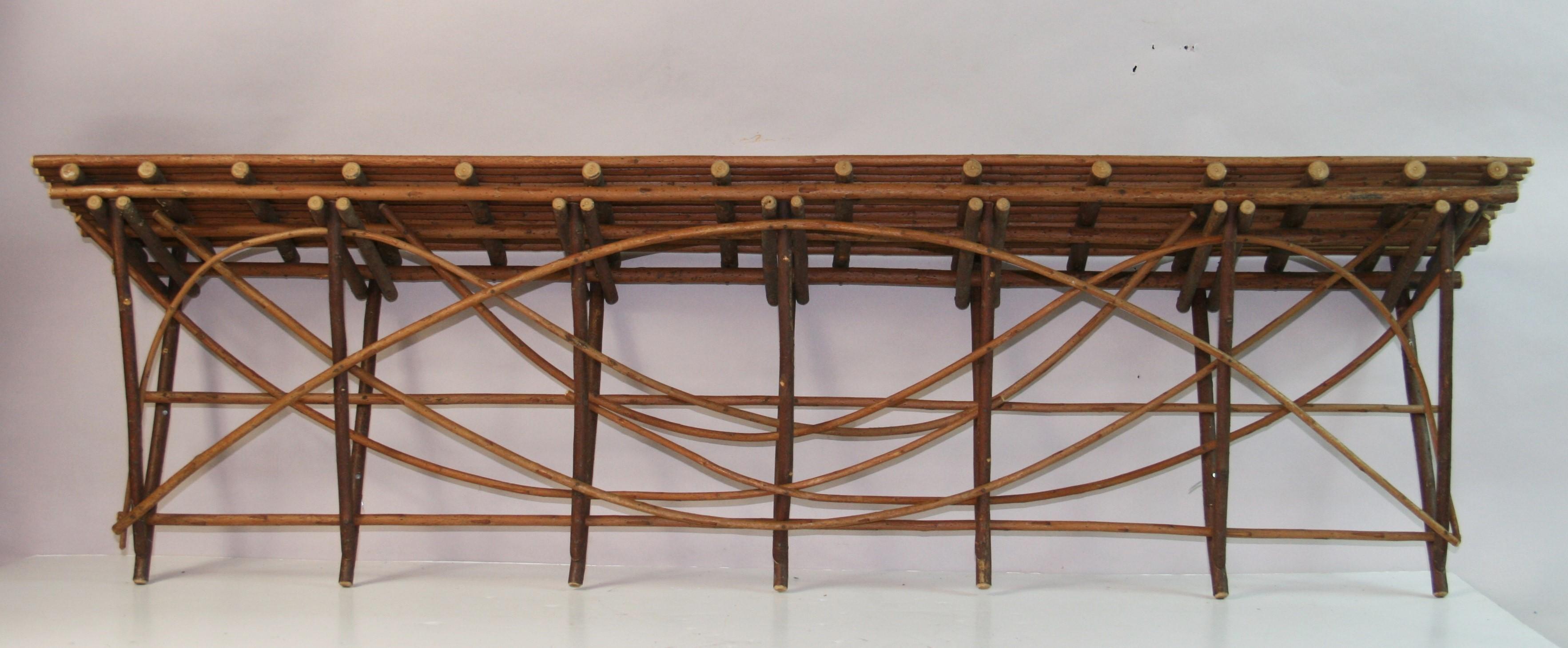 Vintage Übergröße  Hand Made Weidenregale {2 verfügbar) im Angebot 3