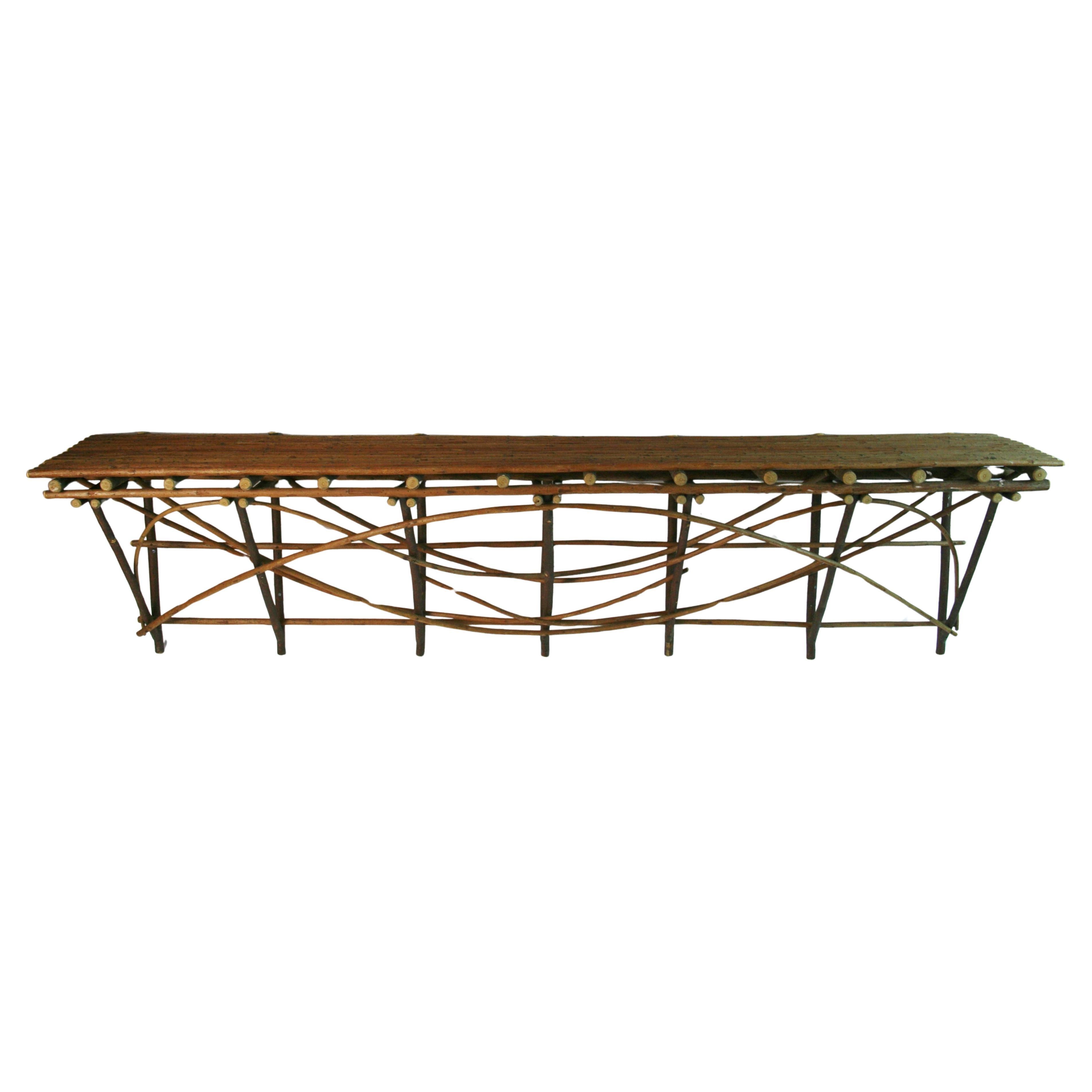 Vintage Übergröße  Hand Made Weidenregale {2 verfügbar) im Angebot