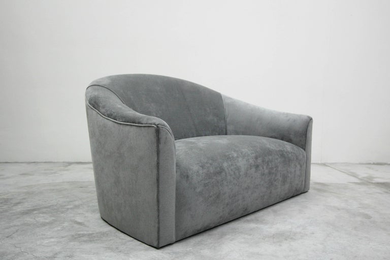 Vintage Oversized Italian Lounge Chair Loveseat Sofa For Sale At 1stdibs Renesmee gray chenille microfiber loveseat by furniture of america. vintage oversized italian lounge chair loveseat sofa