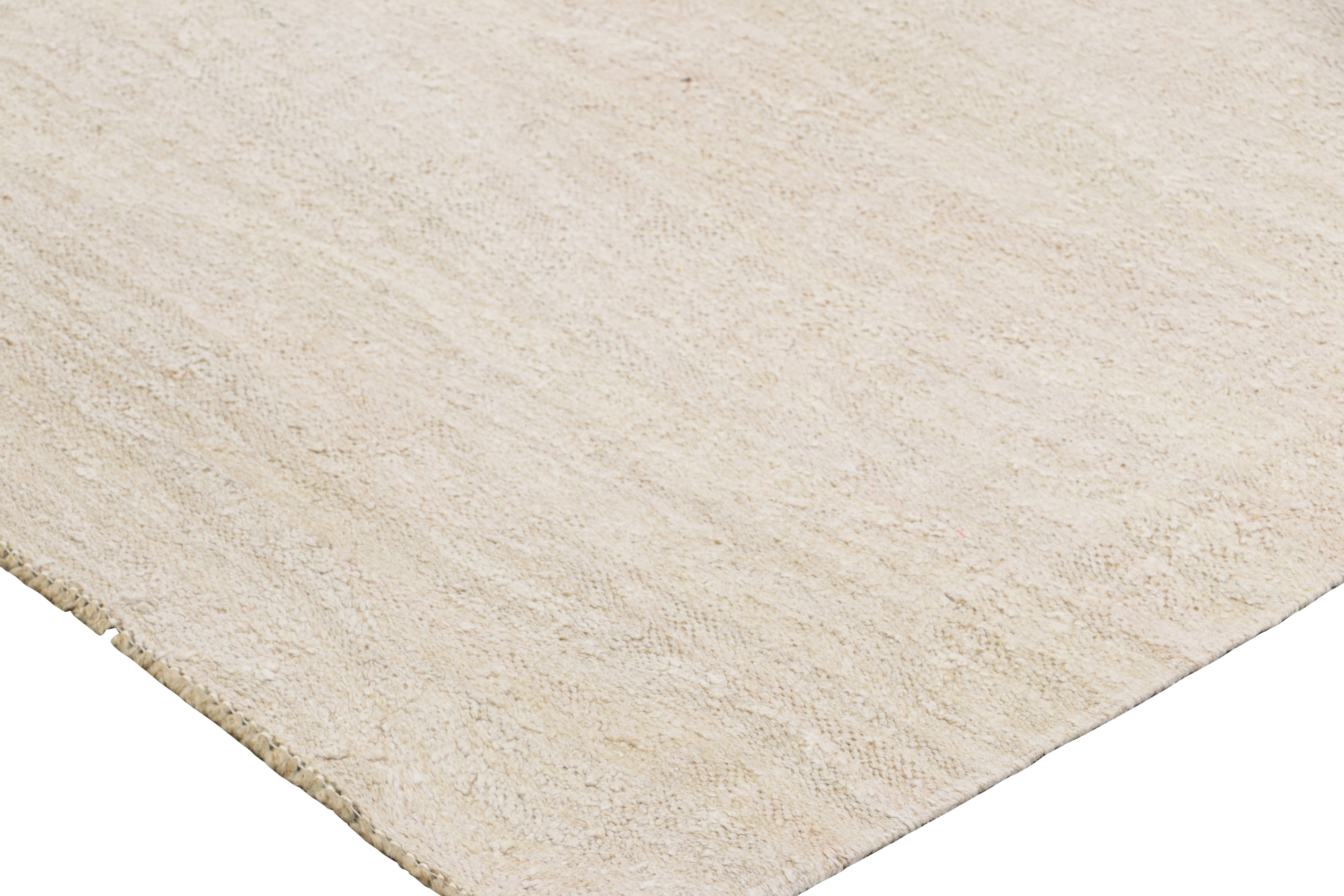 Mid-20th Century Vintage Oversized Kilim in White and Beige Tones from Rug & Kilim For Sale