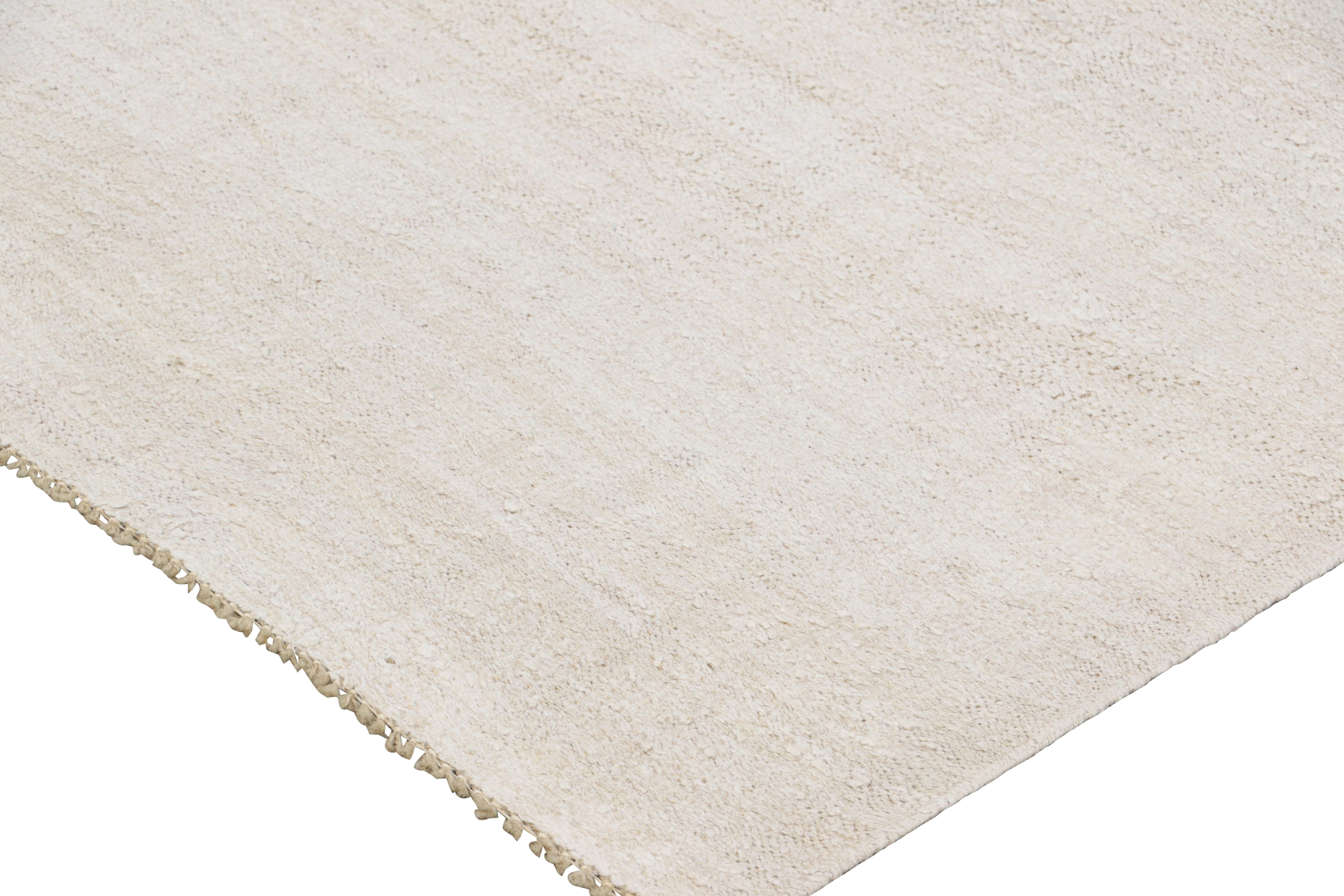 Mid-20th Century Vintage Oversized Kilim in White and Beige Tones from Rug & Kilim For Sale